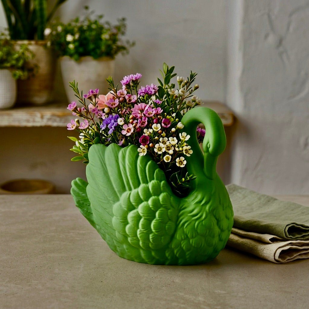 Swan Planter – Elegant Garden Decor with Drainage - PashmationIndoor Planters