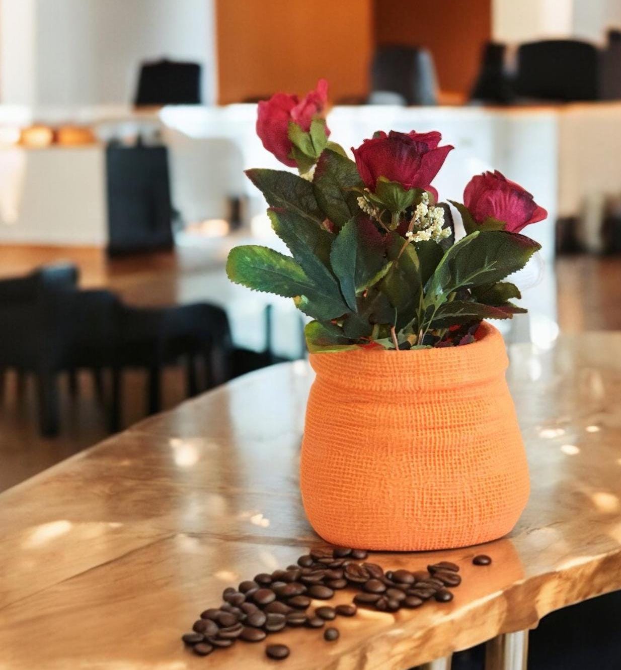 Vibrant Textured Woven Planter - Indoor Outdoor Plant Container Home Decor Accent - Pashmation