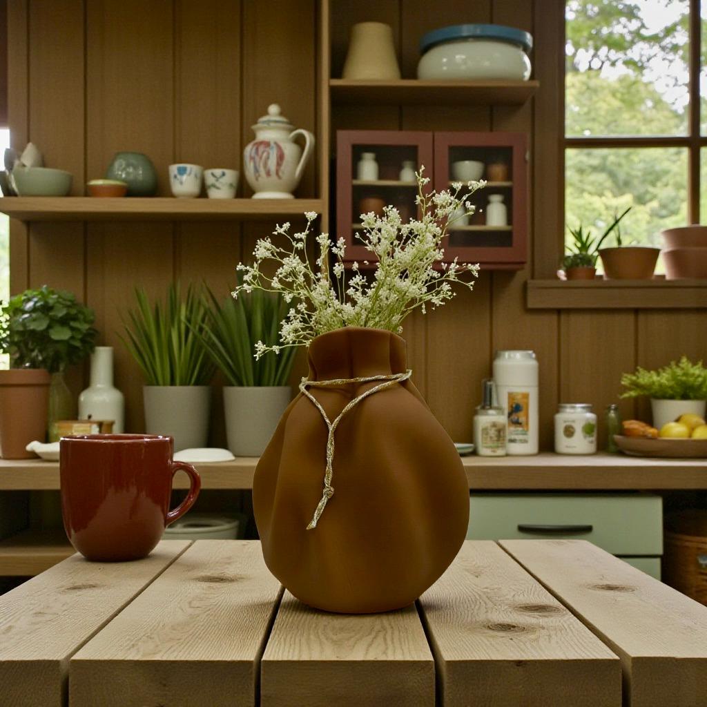 Wave Vase, Modern Sculptural Home Decor, Eco - Friendly Materials - PashmationVases