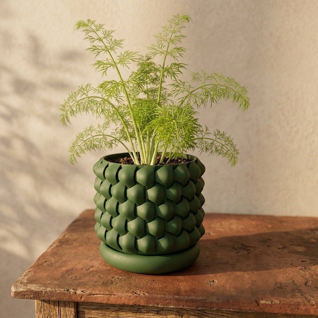 3D Printed GeoPetal Planter: Modern Plant Decor with Saucer - Pashmation