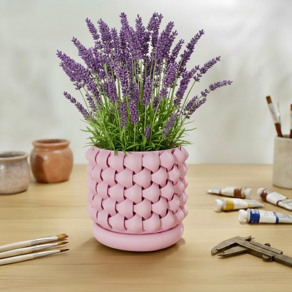 3D Printed GeoPetal Planter: Modern Plant Decor with Saucer - Pashmation