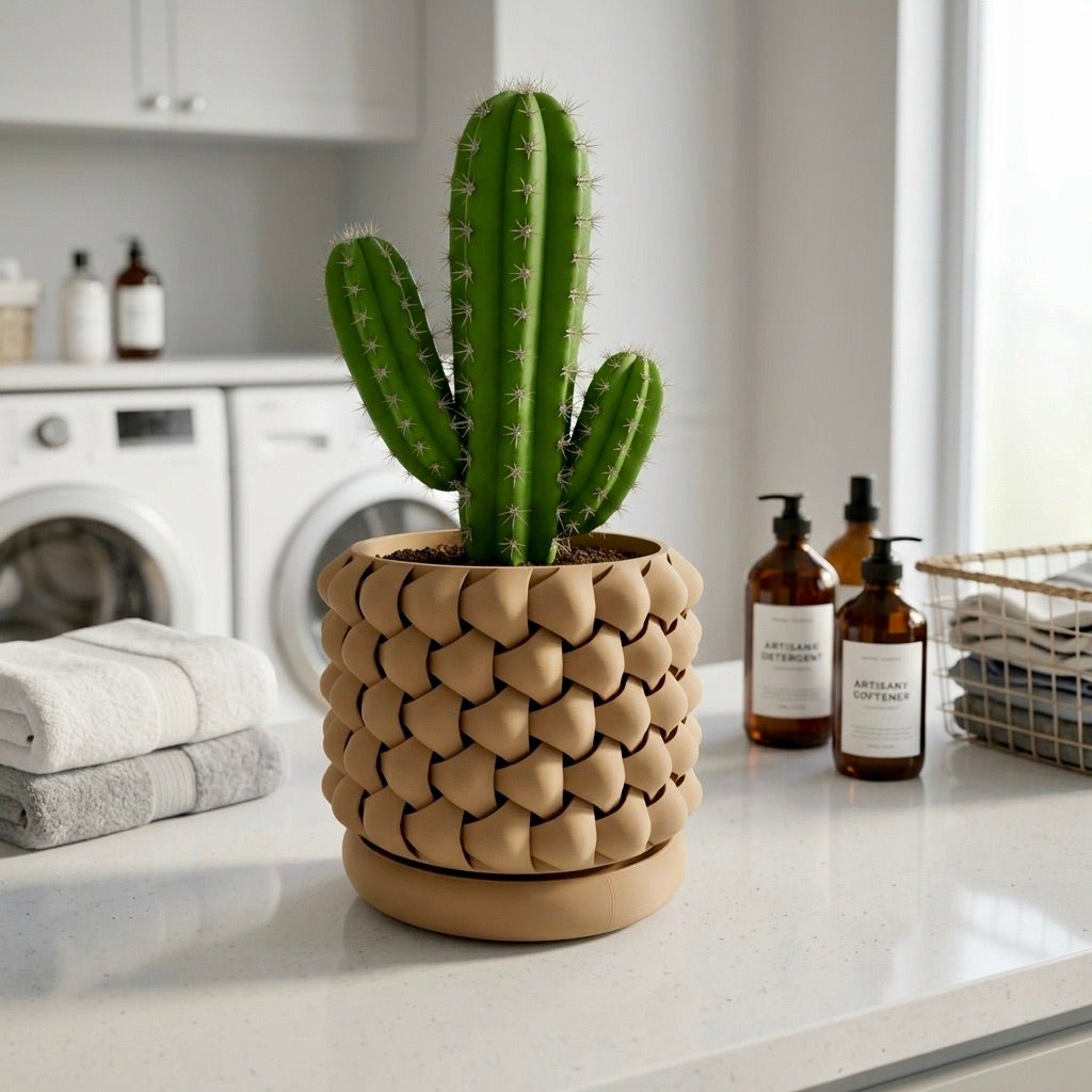 3D Printed GeoPetal Planter: Modern Plant Decor with Saucer - Pashmation