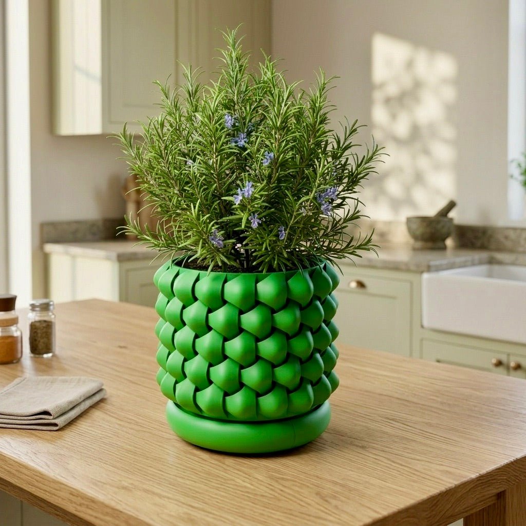 3D Printed GeoPetal Planter: Modern Plant Decor with Saucer - Pashmation