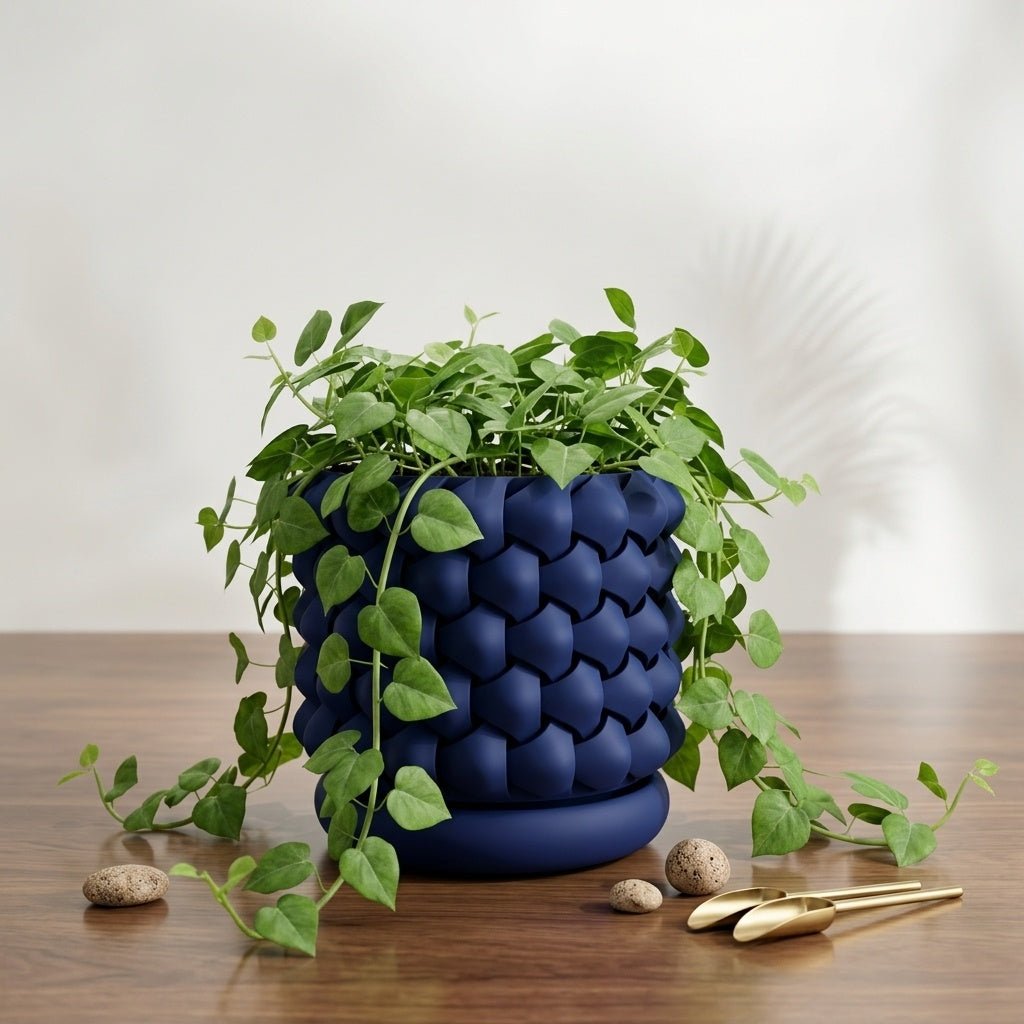 3D Printed GeoPetal Planter: Modern Plant Decor with Saucer - Pashmation