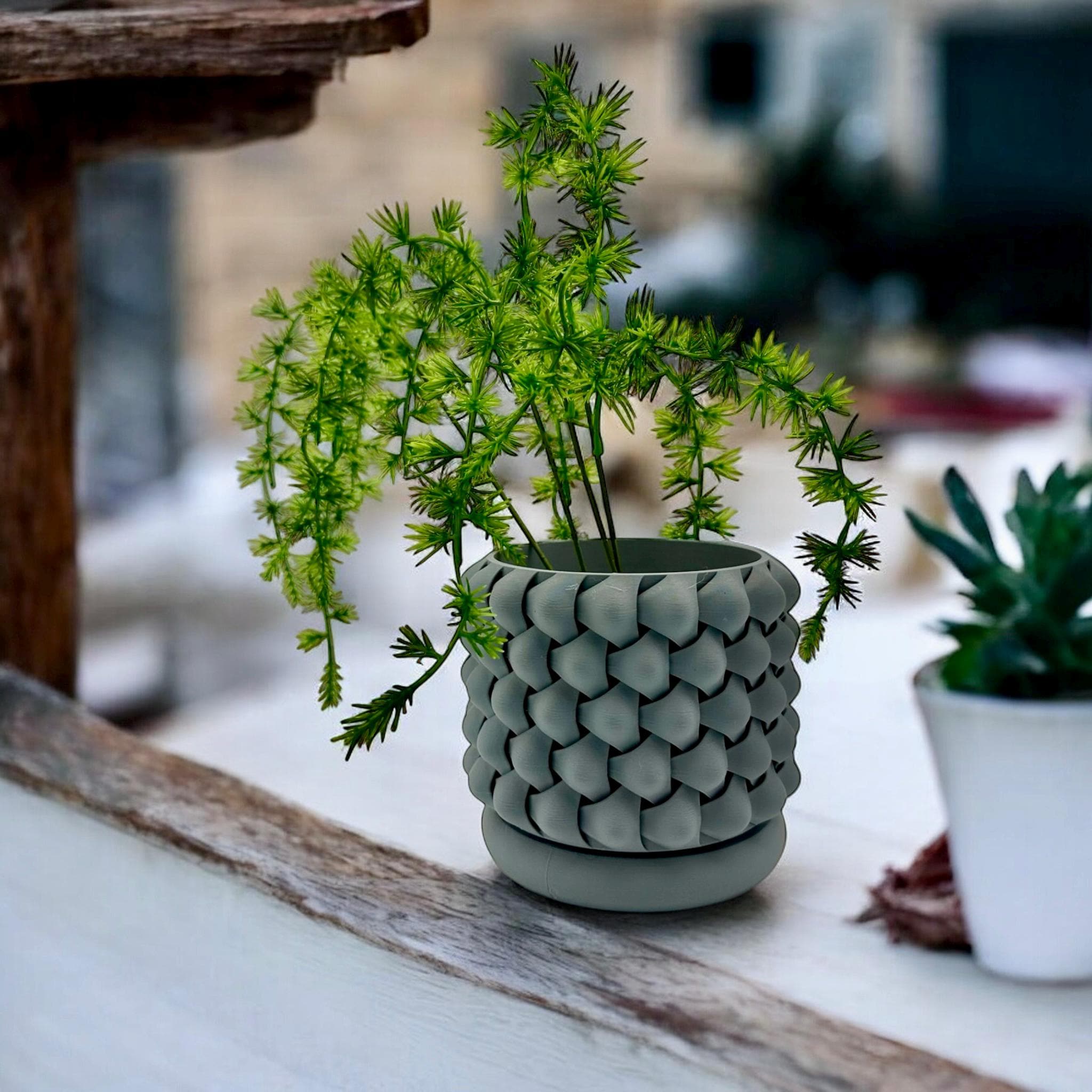 3D Printed GeoPetal Planter: Modern Plant Decor with Saucer - Pashmation