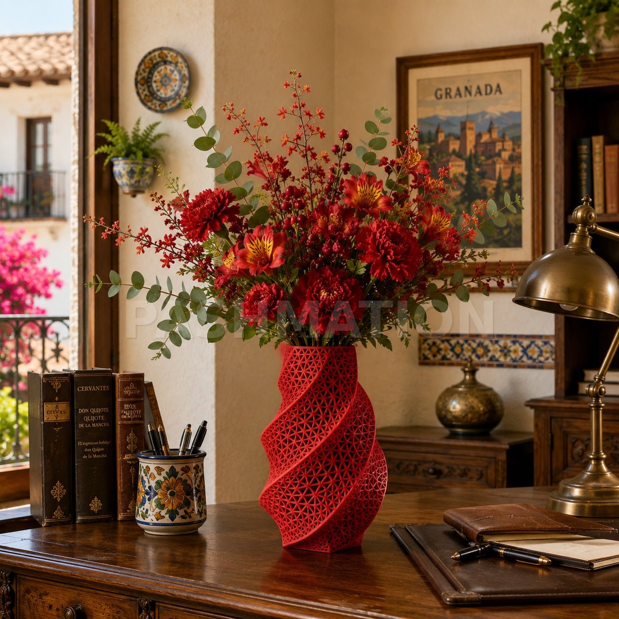 3D Printed Spiral Vase Modern Geometric Home Decor Eco - Friendly PLA Contemporary Centerpiece Gift by Pashmation