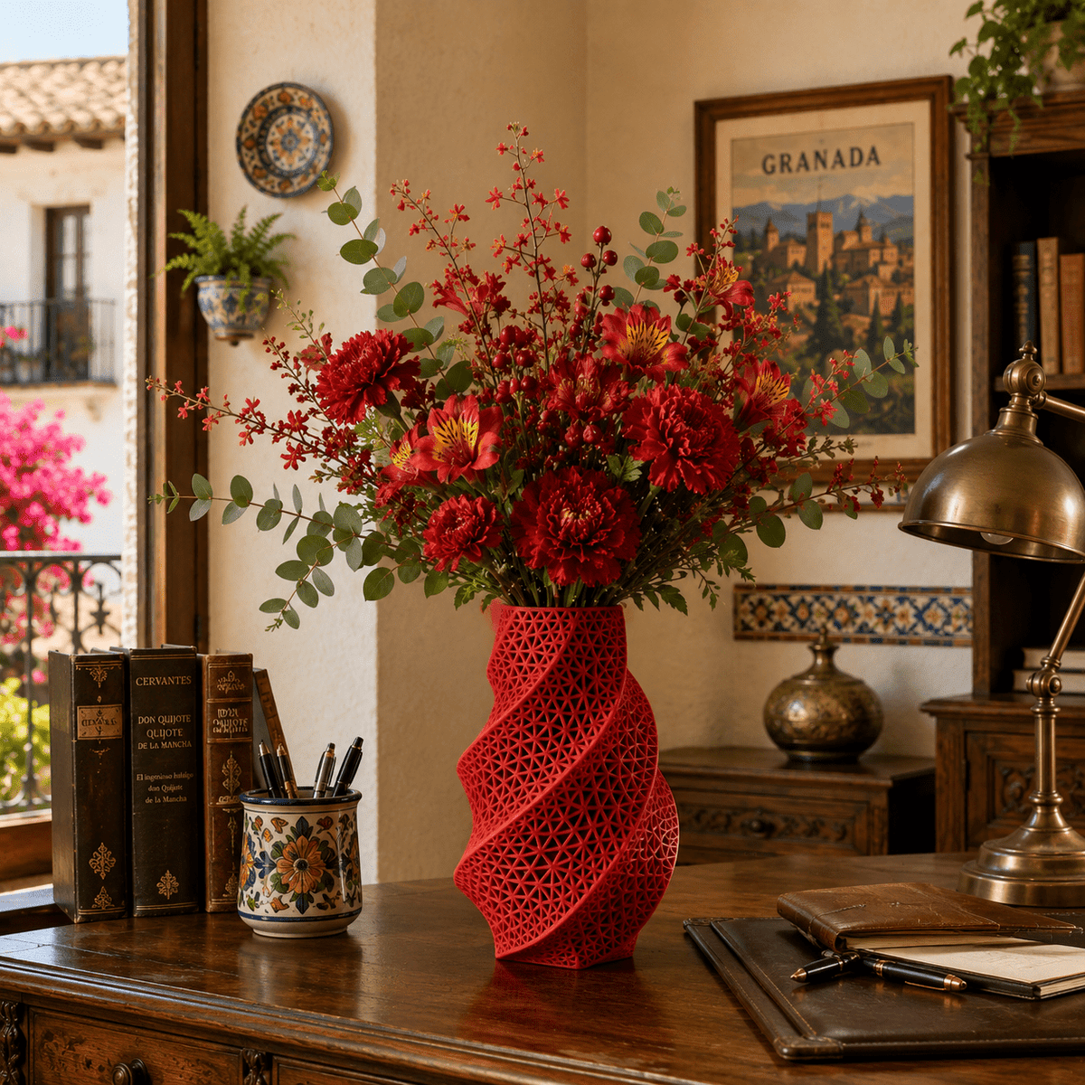 3D Printed Spiral Vase Modern Geometric Home Decor Eco-Friendly PLA Contemporary Centerpiece Gift by Pashmation