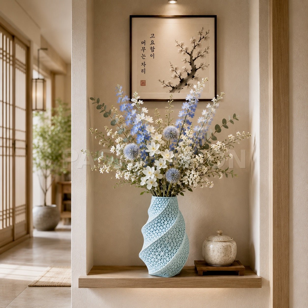 3D Printed Spiral Vase Modern Geometric Home Decor Eco - Friendly PLA Contemporary Centerpiece Gift by Pashmation