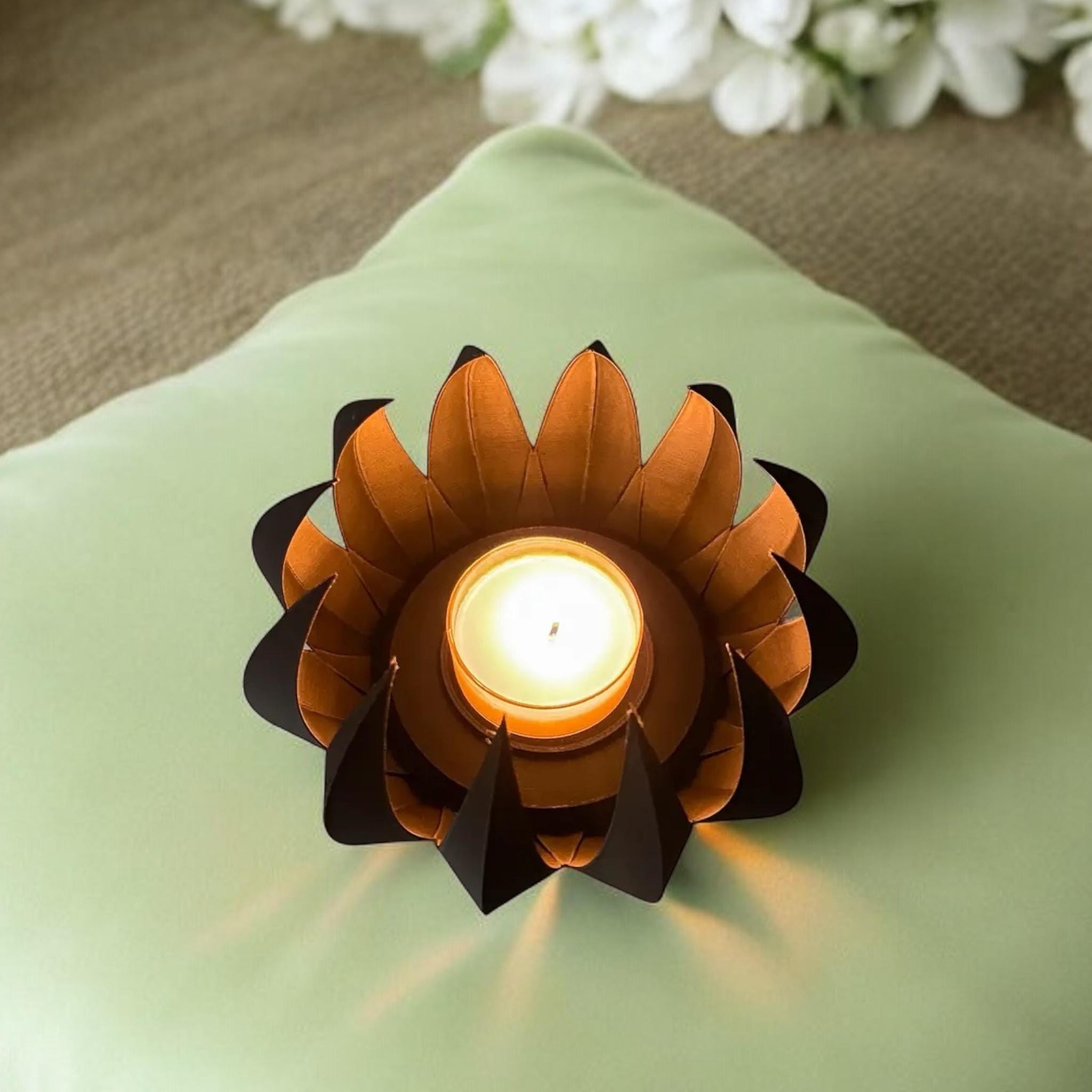 3D Printed Tealight Candle Holder: Sculptural Home Decor, Free Tealight - PashmationCandleholders
