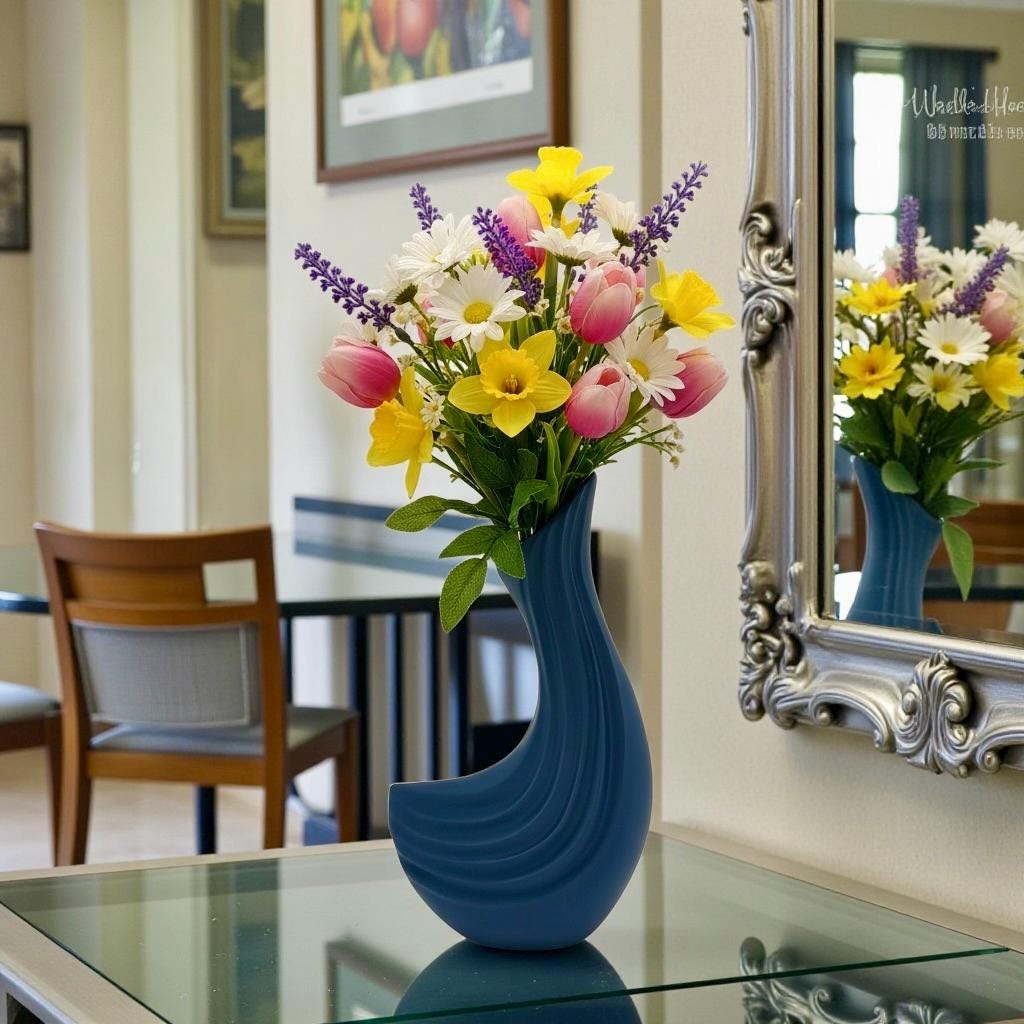 Black Swan Vase – 9.5" Modern Elegant Gift Sculpture - PashmationVases