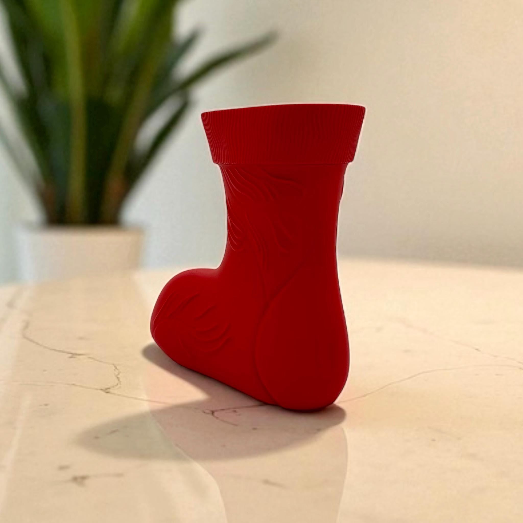 Boot Shaped Christmas Vase: Rustic Holiday Centerpiece - Pashmation