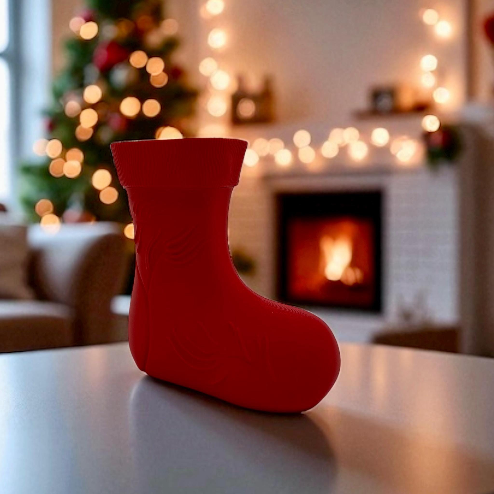 Boot Shaped Christmas Vase: Rustic Holiday Centerpiece - Pashmation