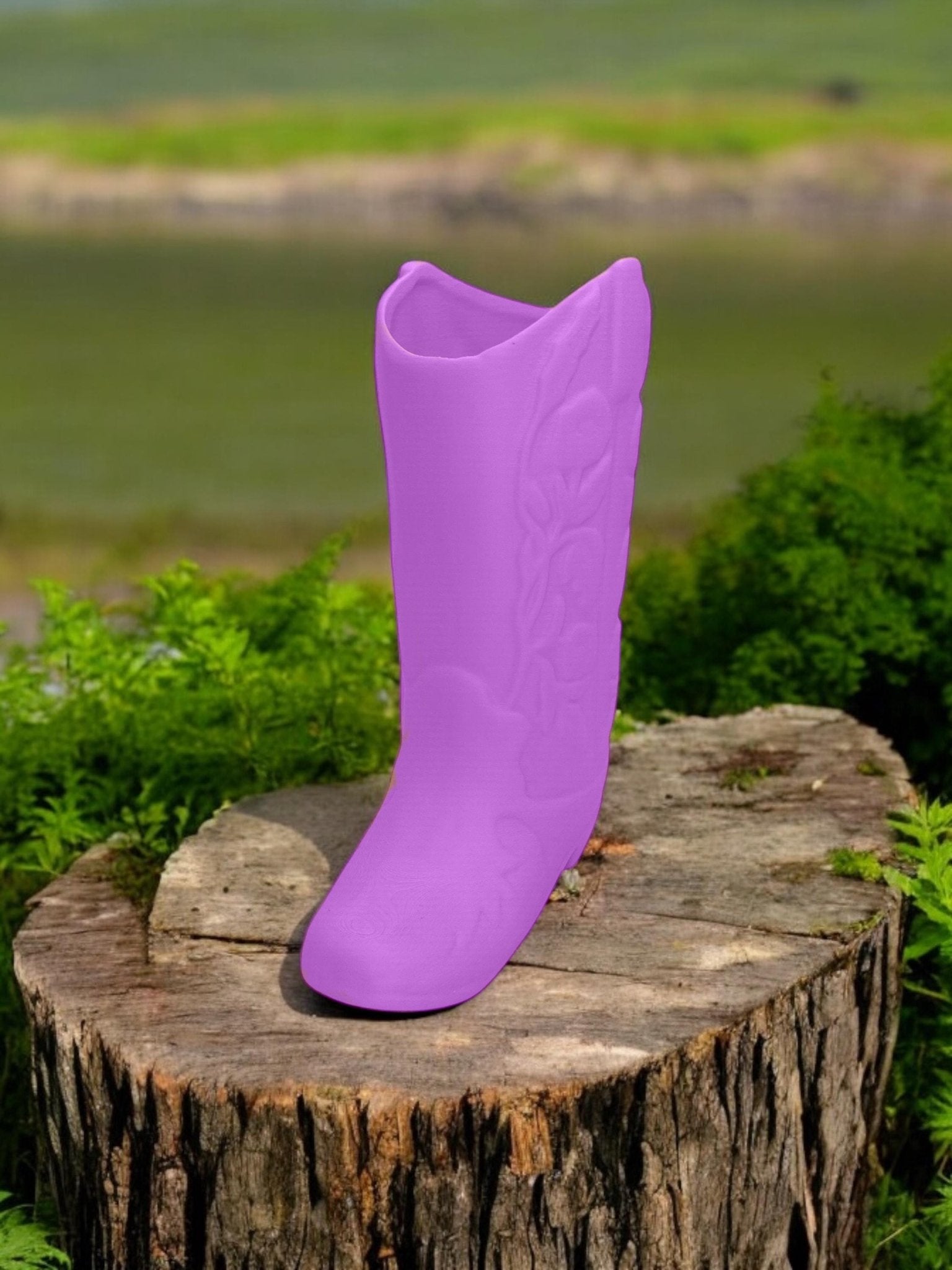 Cowboy Boot Vase – Rustic Western Decor - Pashmation