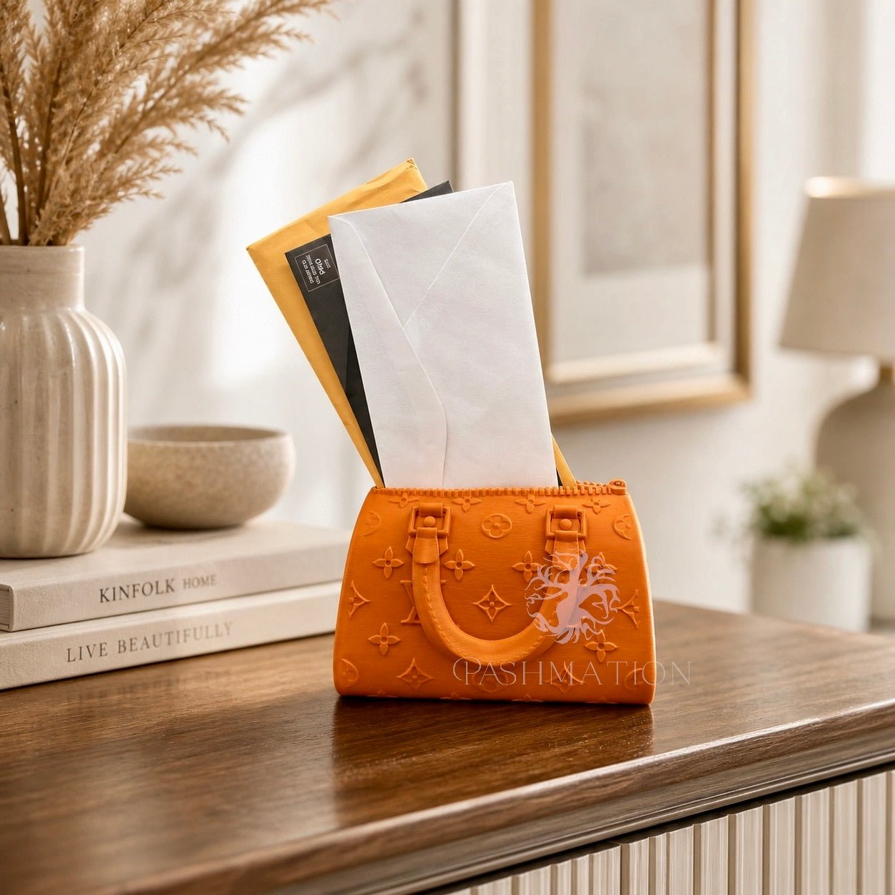 Handbag Vase | Unique Purse Floral Decor | Modern Chic Home Accent Gift by Pashmation