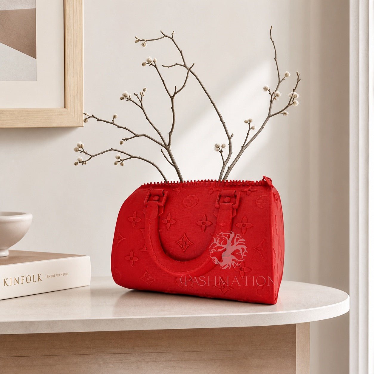 Handbag Vase | Unique Purse Floral Decor | Modern Chic Home Accent Gift by Pashmation