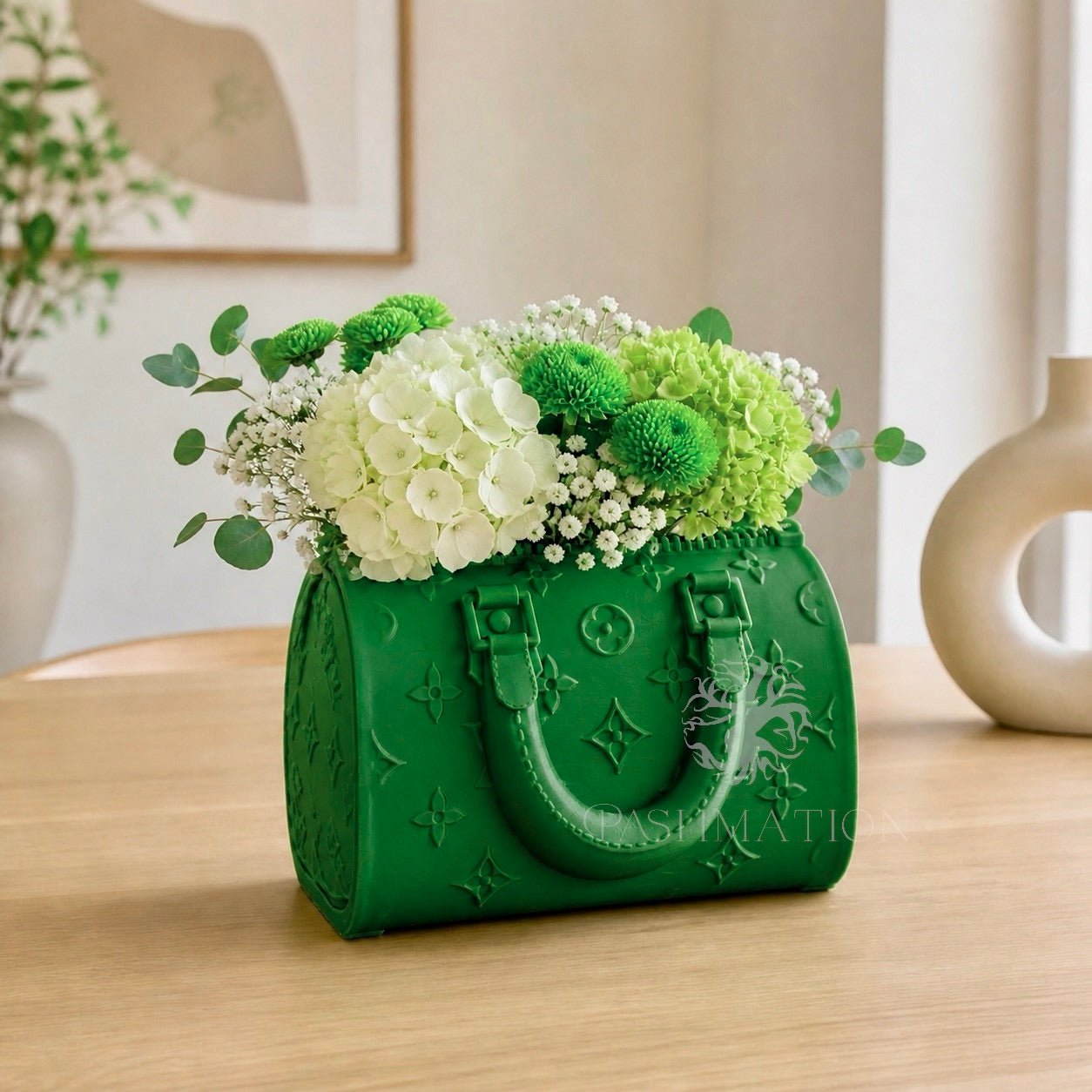 Handbag Vase | Unique Purse Floral Decor | Modern Chic Home Accent Gift by Pashmation