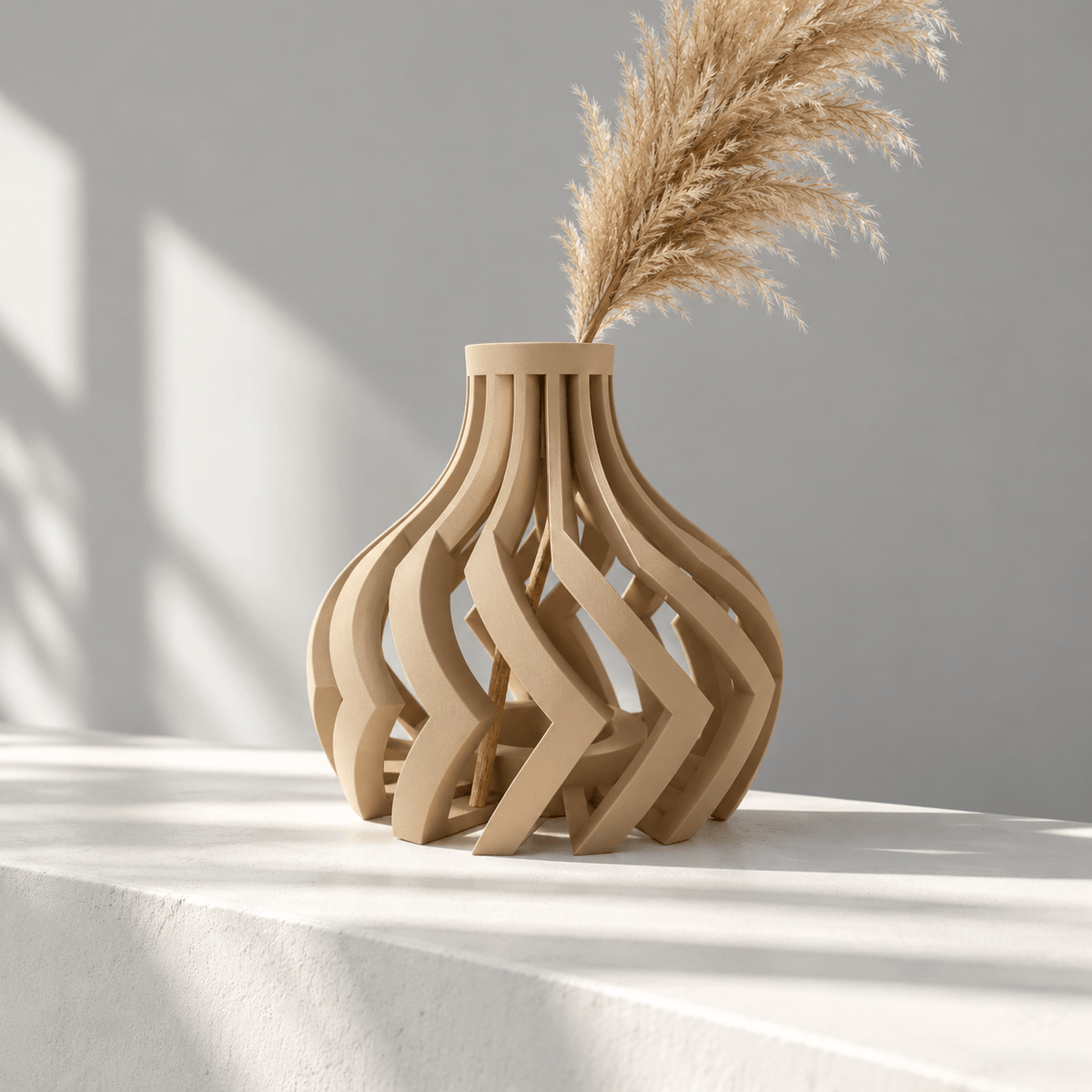 Dynamic Lori Cut-Out Vase - Modern Sculptural Home Decor Geometric Centerpiece Contemporary Minimalist Design by Pashmation