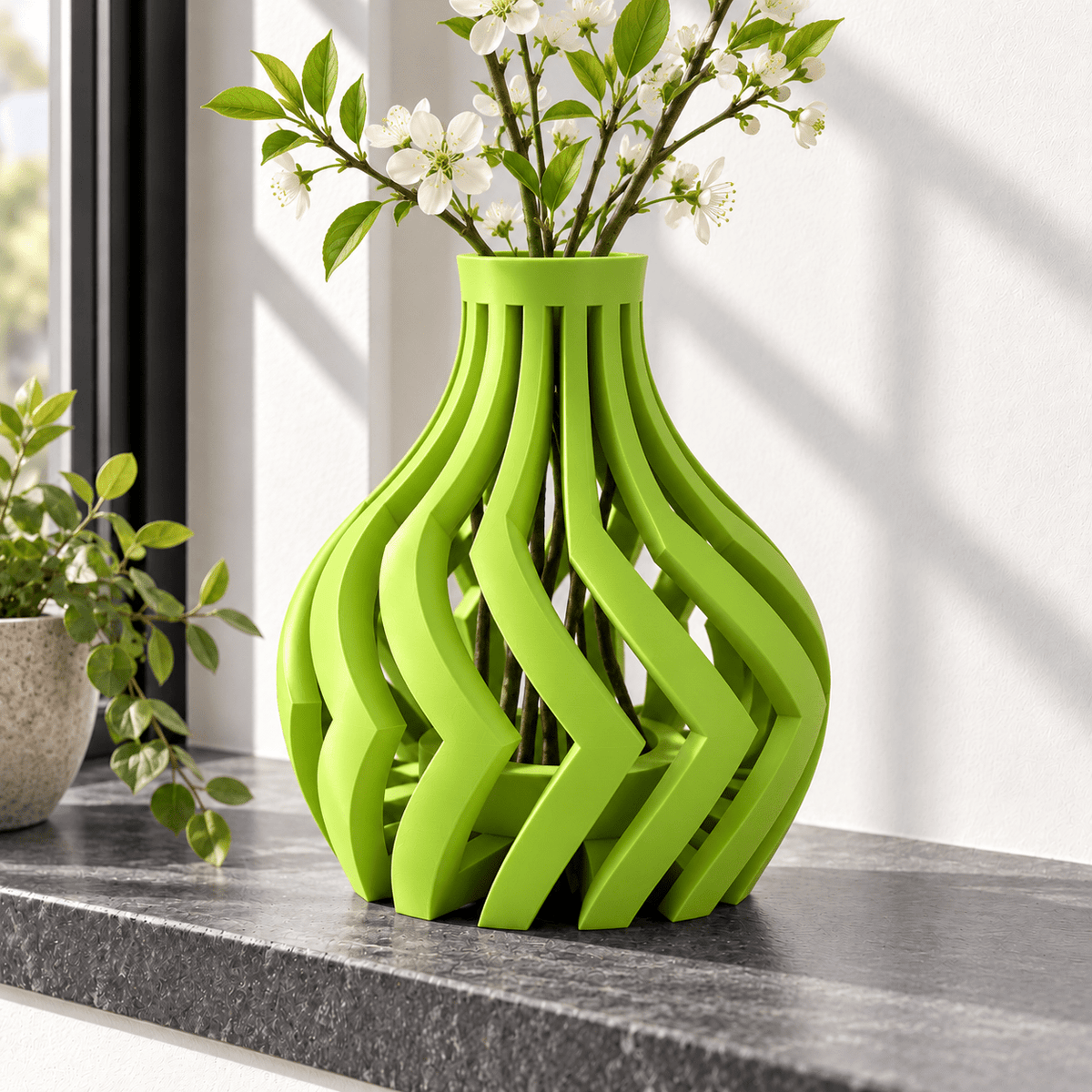 Dynamic Lori Cut-Out Vase - Modern Sculptural Home Decor Geometric Centerpiece Contemporary Minimalist Design by Pashmation
