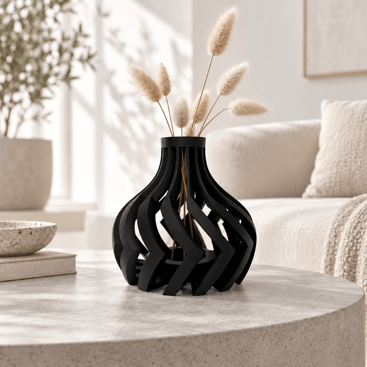 Dynamic Lori Cut-Out Vase - Modern Sculptural Home Decor Geometric Centerpiece Contemporary Minimalist Design by Pashmation