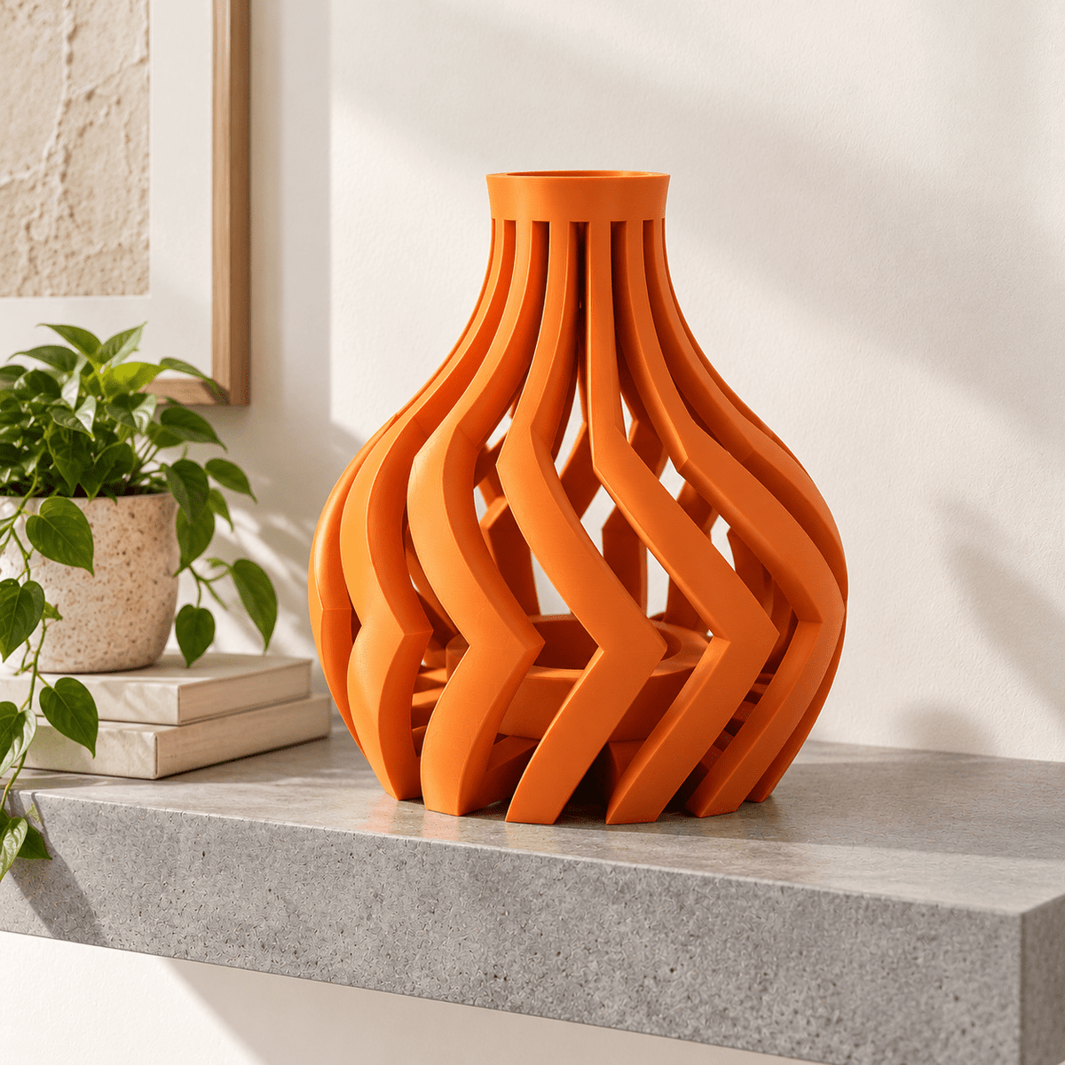 Dynamic Lori Cut-Out Vase - Modern Sculptural Home Decor Geometric Centerpiece Contemporary Minimalist Design by Pashmation