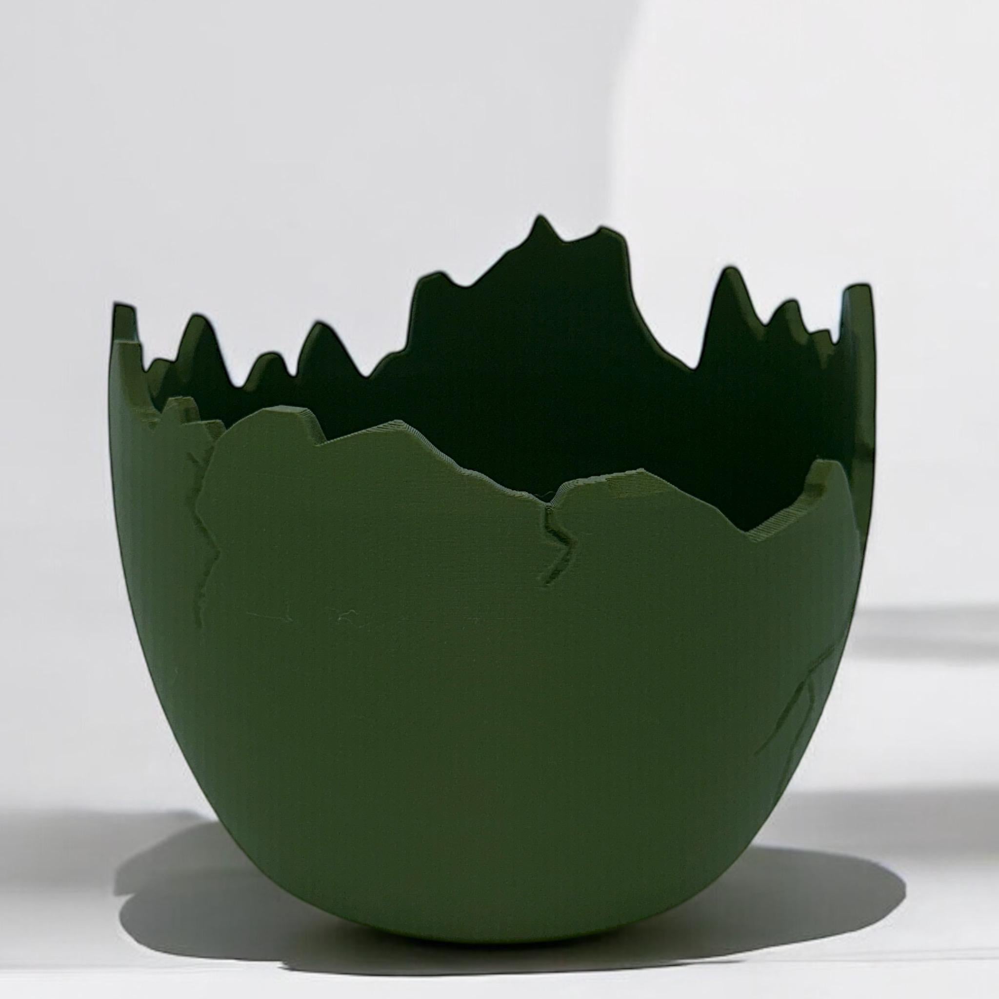 EggScape Planter – Large 3D - Printed Eggshell Design, Modern Planter for Indoor & Outdoor Spaces - PashmationIndoor Planters