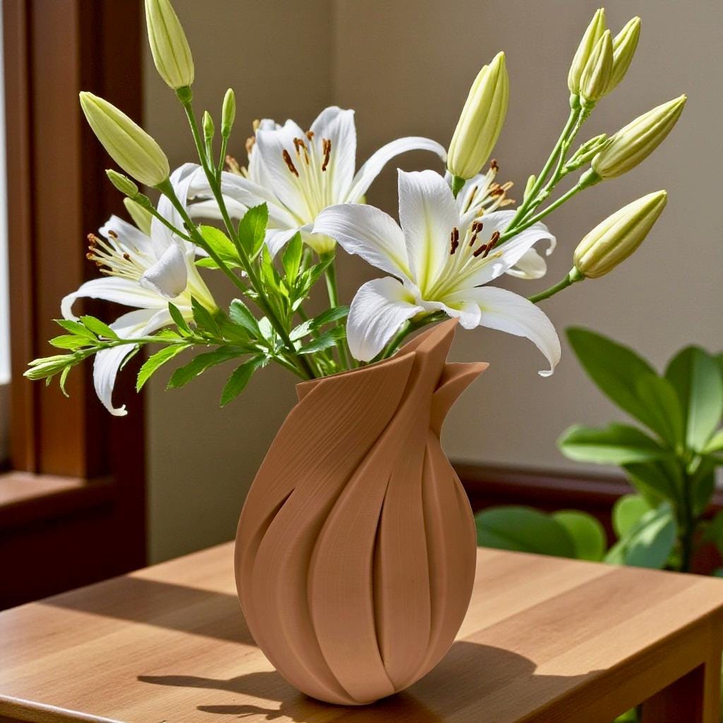 Flame Inspired Flower Vase Sculpture Art for Elegance - PashmationVases