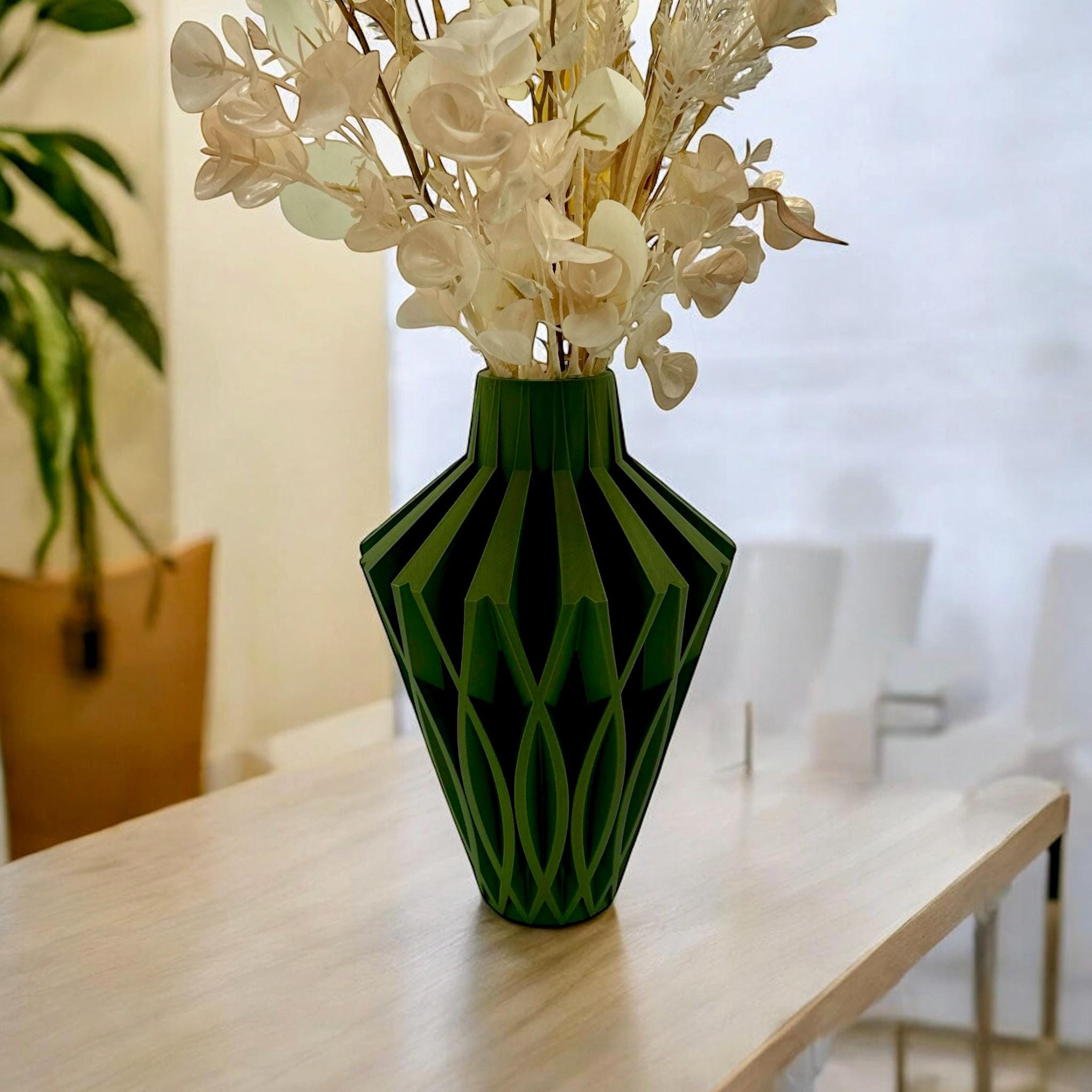 Geometric Vase Modern Home Decor - Contemporary Minimalist Centerpiece Flower Holder - Pashmation