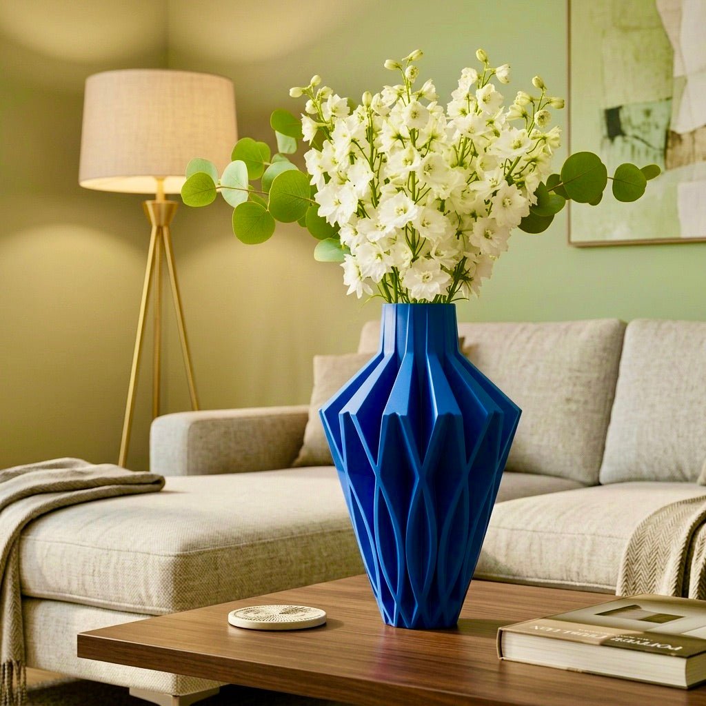 Geometric Vase Modern Home Decor - Contemporary Minimalist Centerpiece Flower Holder - Pashmation