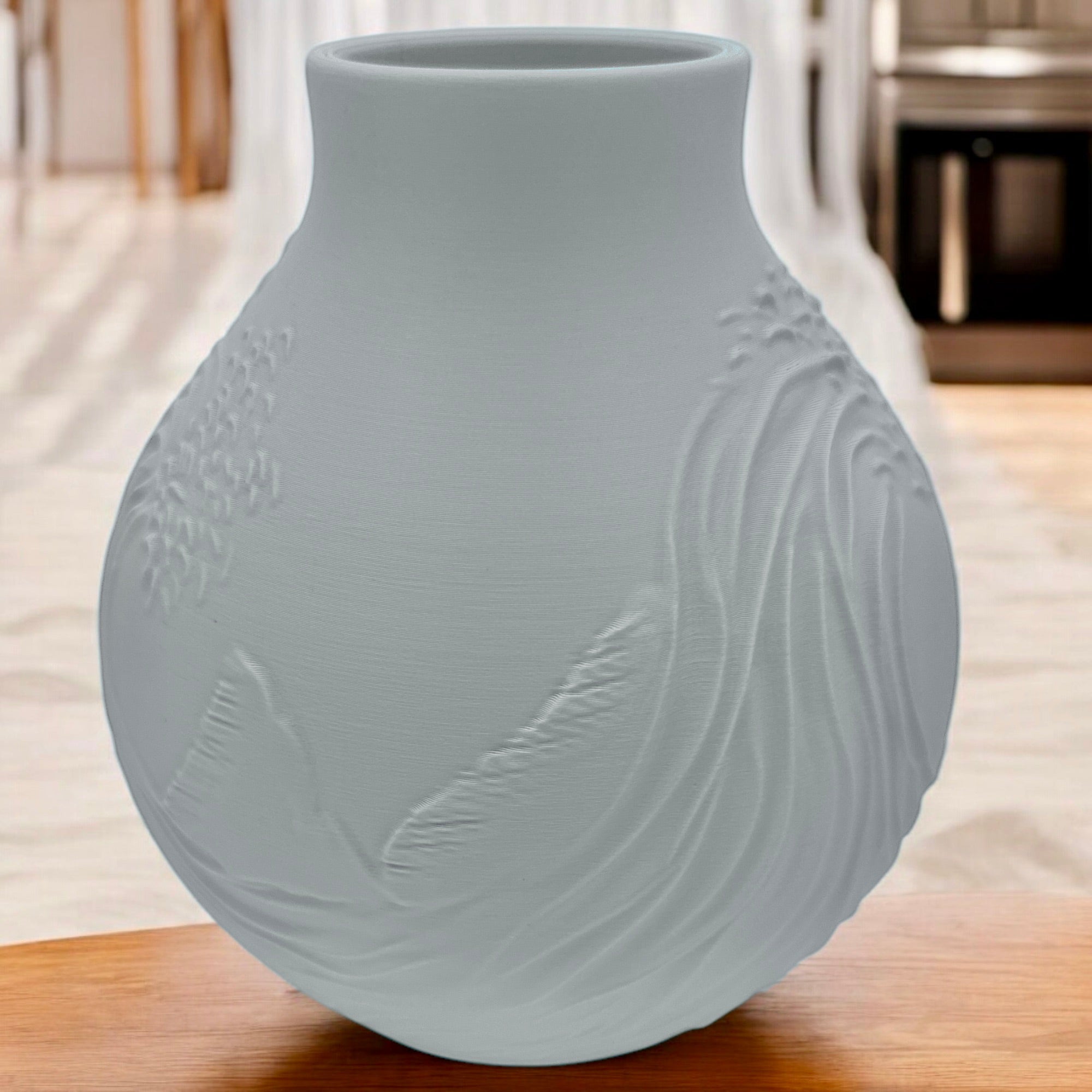Hokusai Wave Vase Japanese Art Inspired Home Decor Centerpiece 8 - inch Ocean Design - PashmationVases