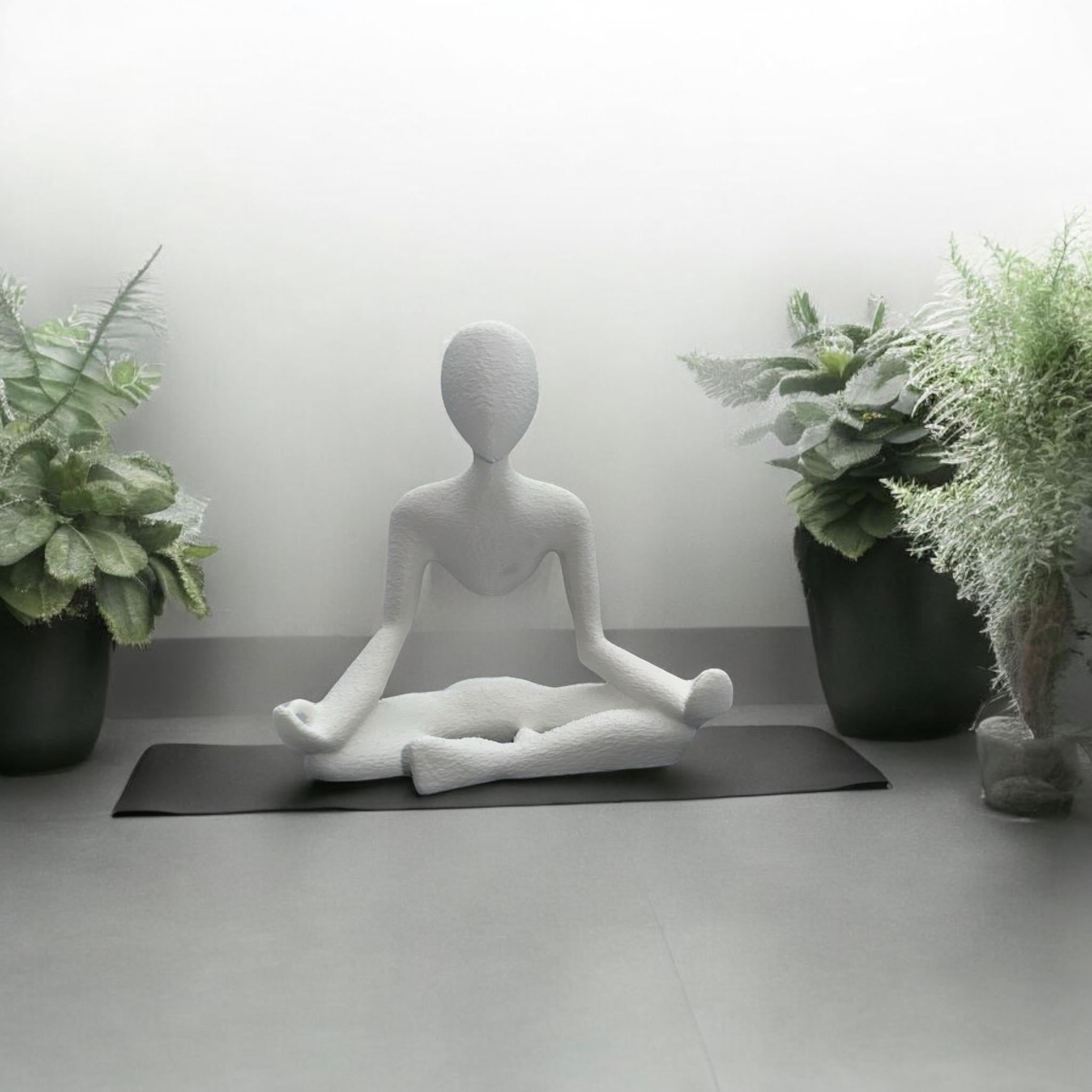 Meditation Room Art Serene Yoga Practitioner Statue for Relaxation, Meditation, Zen Garden, Inspirational Gift by Pashmation