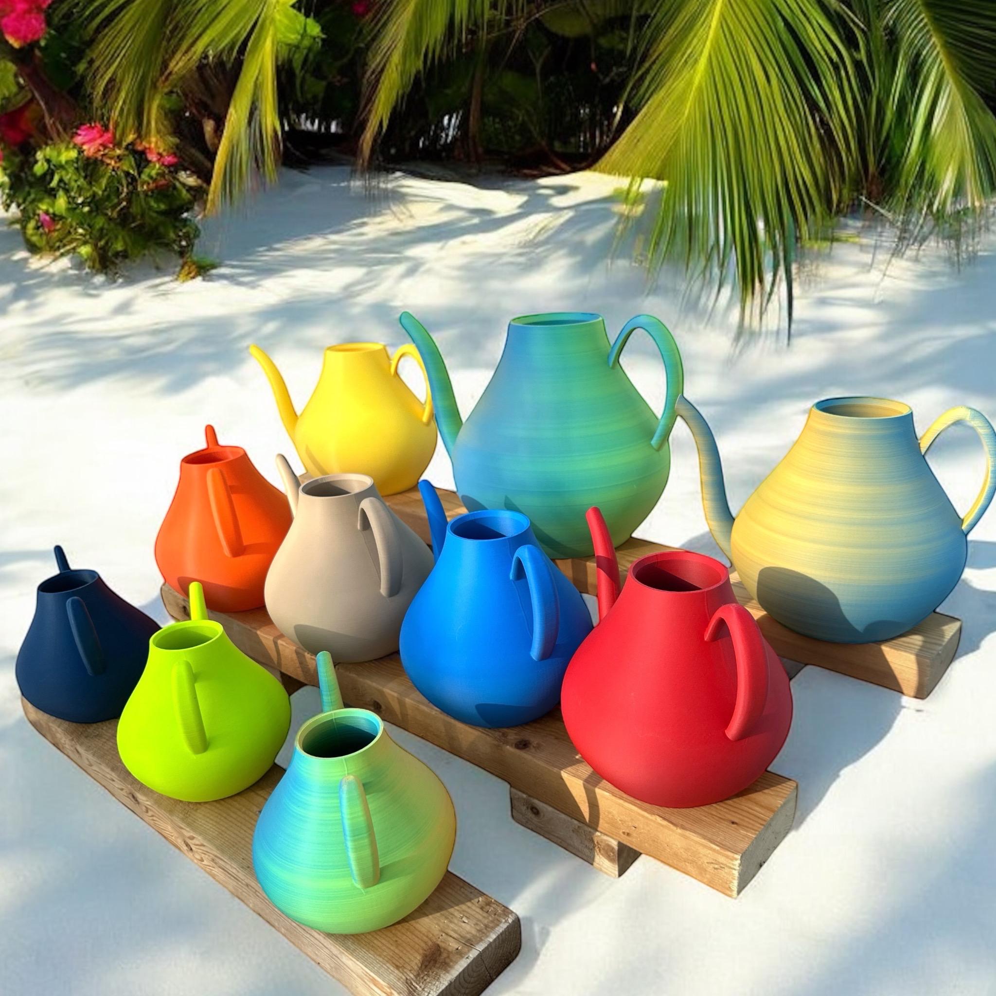 Modern Watering Cans in 17 colors – sculptural indoor outdoor watering can lineup