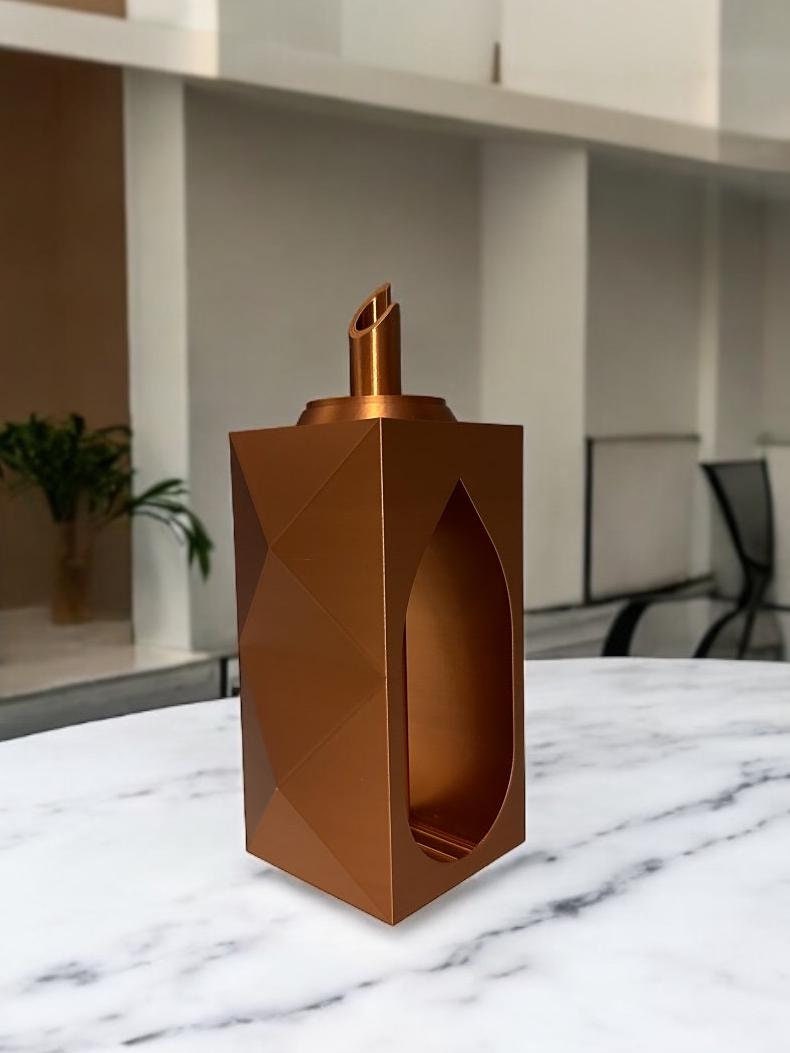 Modern Geometric Vase | Bold 3D - Printed Polymer Decor - PashmationVases