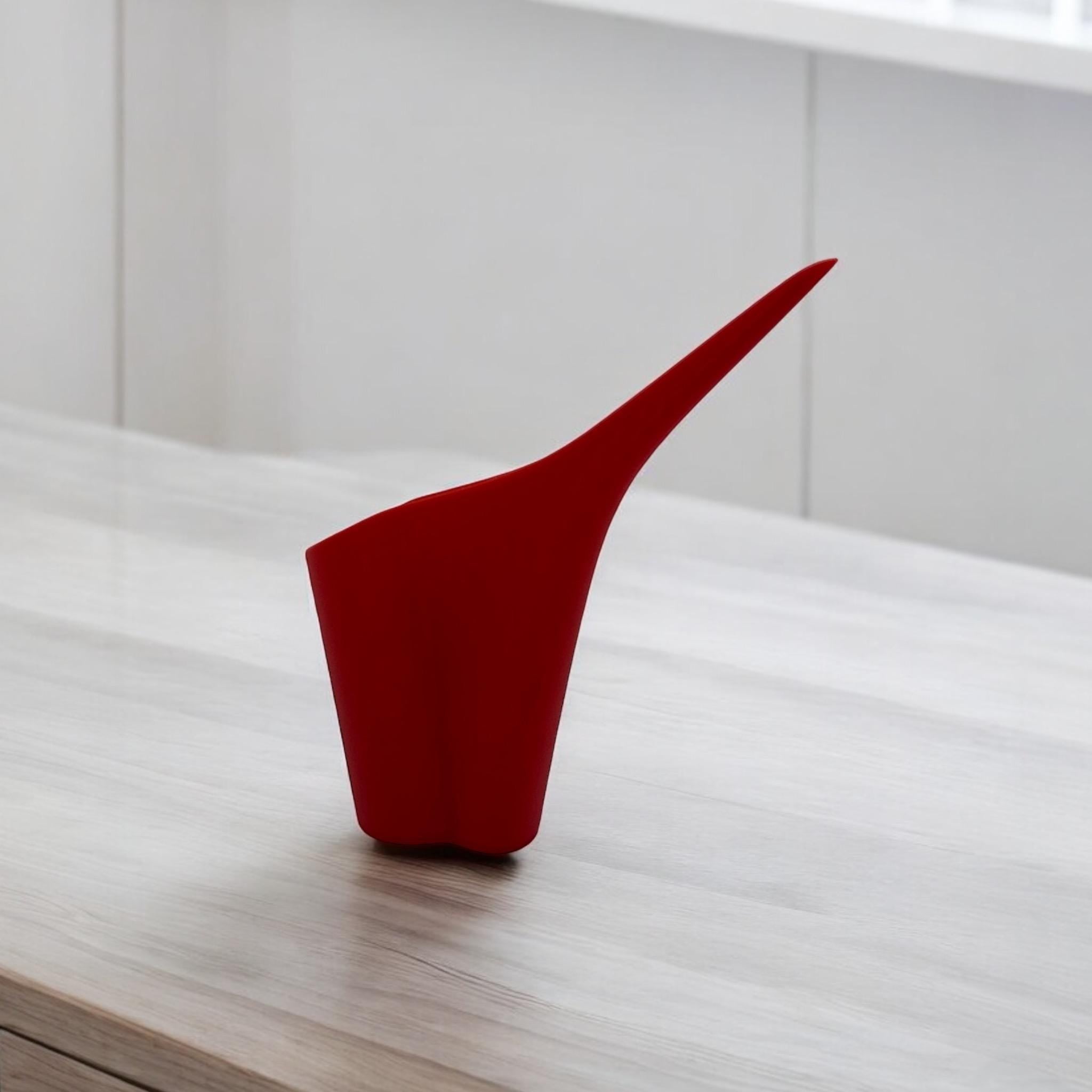 Red Long Spout Watering Can narrow spout detail – precision indoor watering