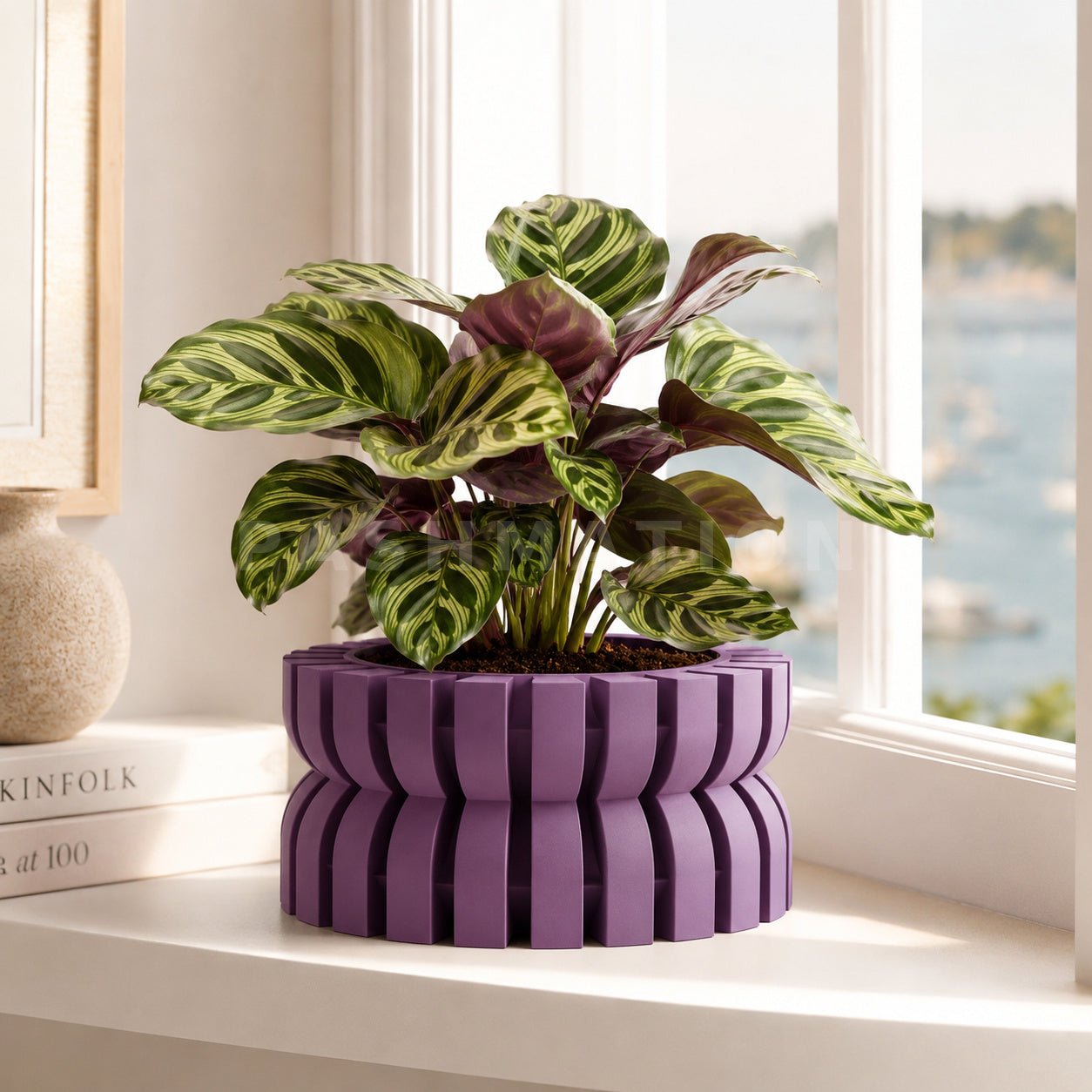 Modern Planter with Saucer | Griva by Pashmation