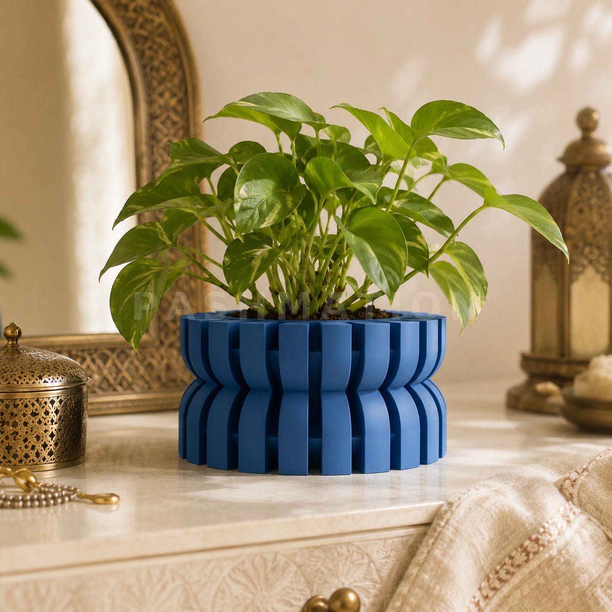 Modern Planter with Saucer | Griva by Pashmation