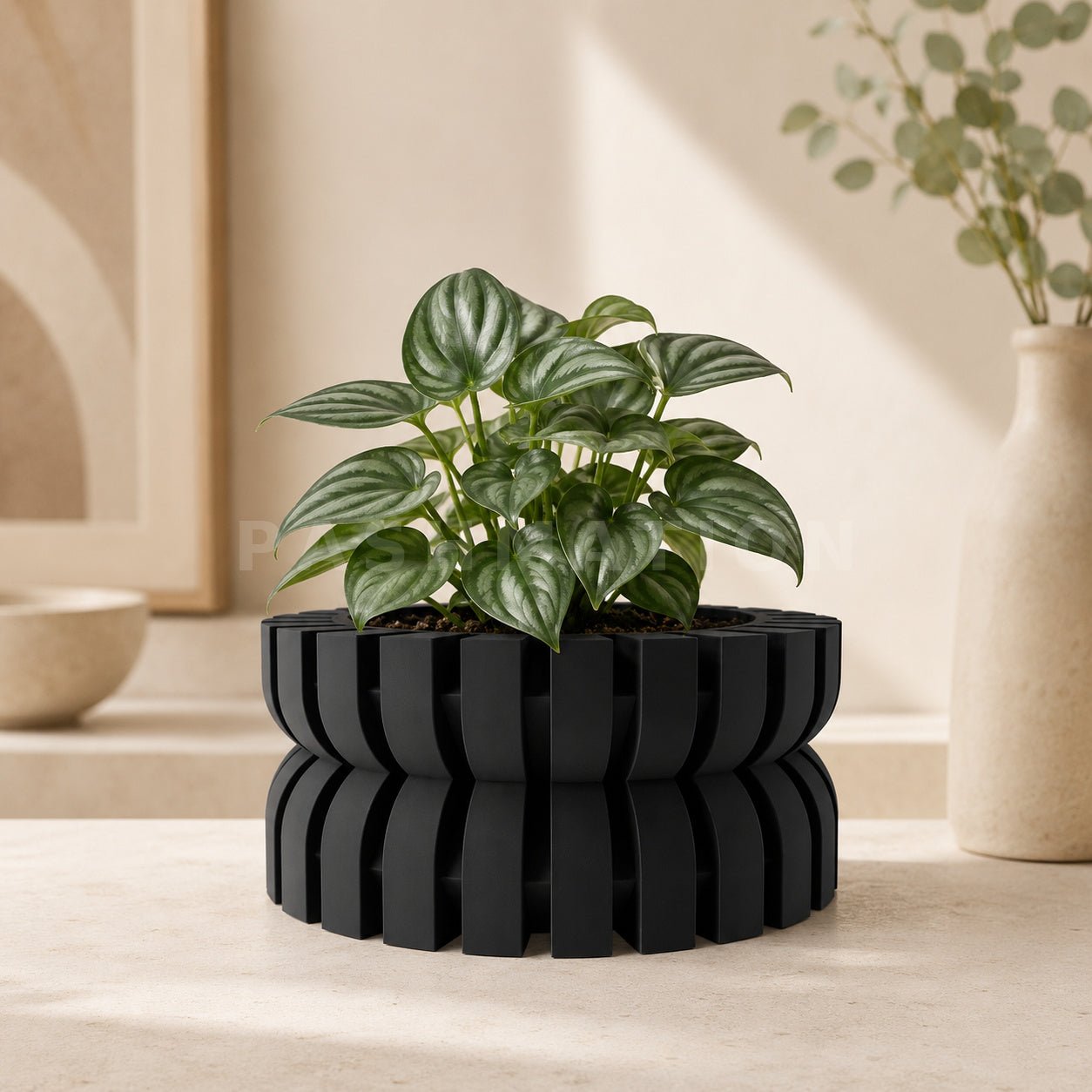 Modern Planter with Saucer | Griva by Pashmation