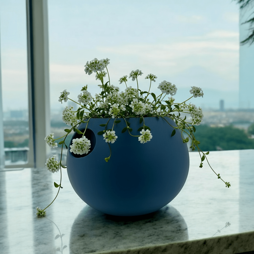 Modern Self - Watering Sphere Planter - Biodegradable Polymer for Home & Office Indoor Plants - PashmationIndoor Planters