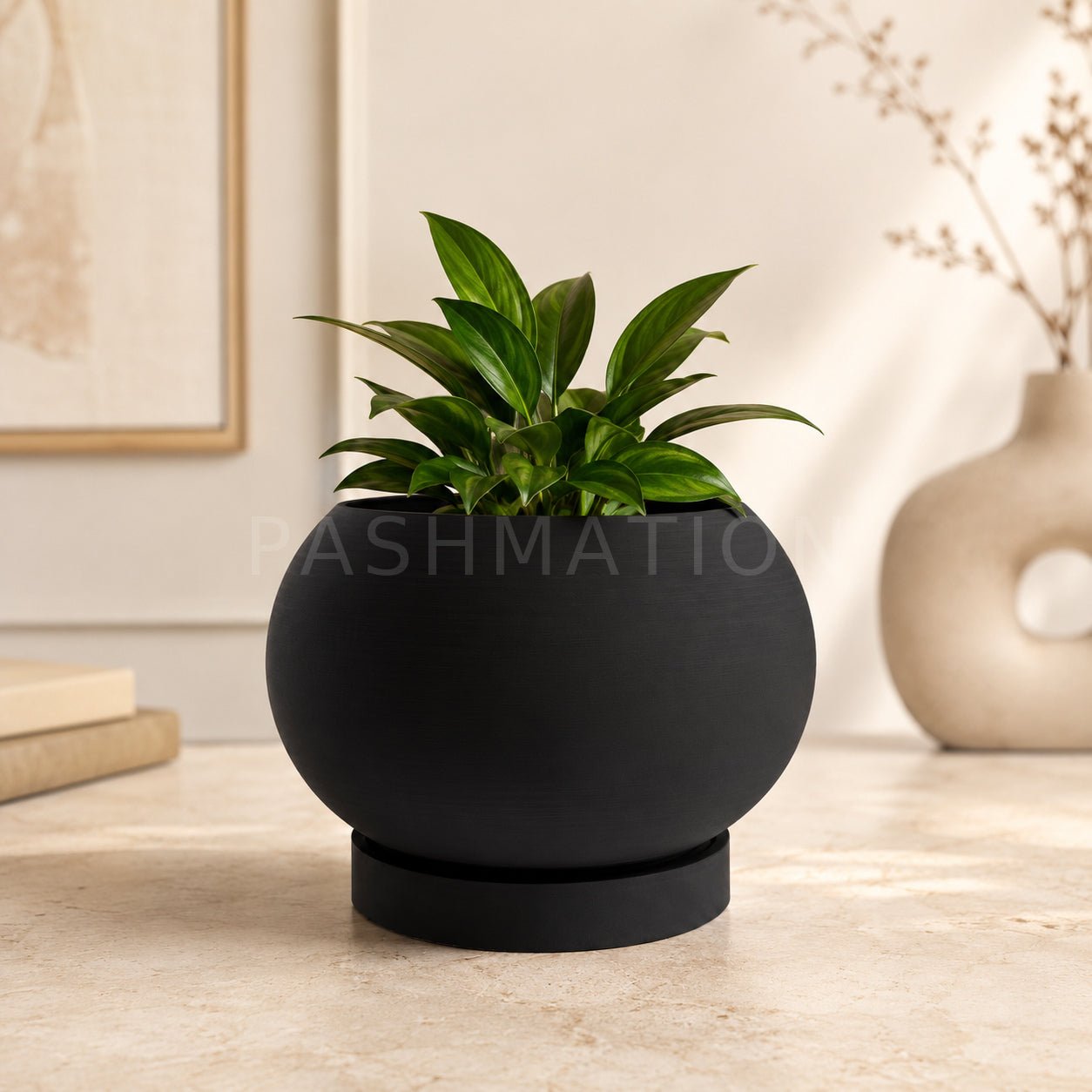 Modern Spherical Planter, Colorful Home Decor, Indoor Outdoor Plant Pot by Pashmation