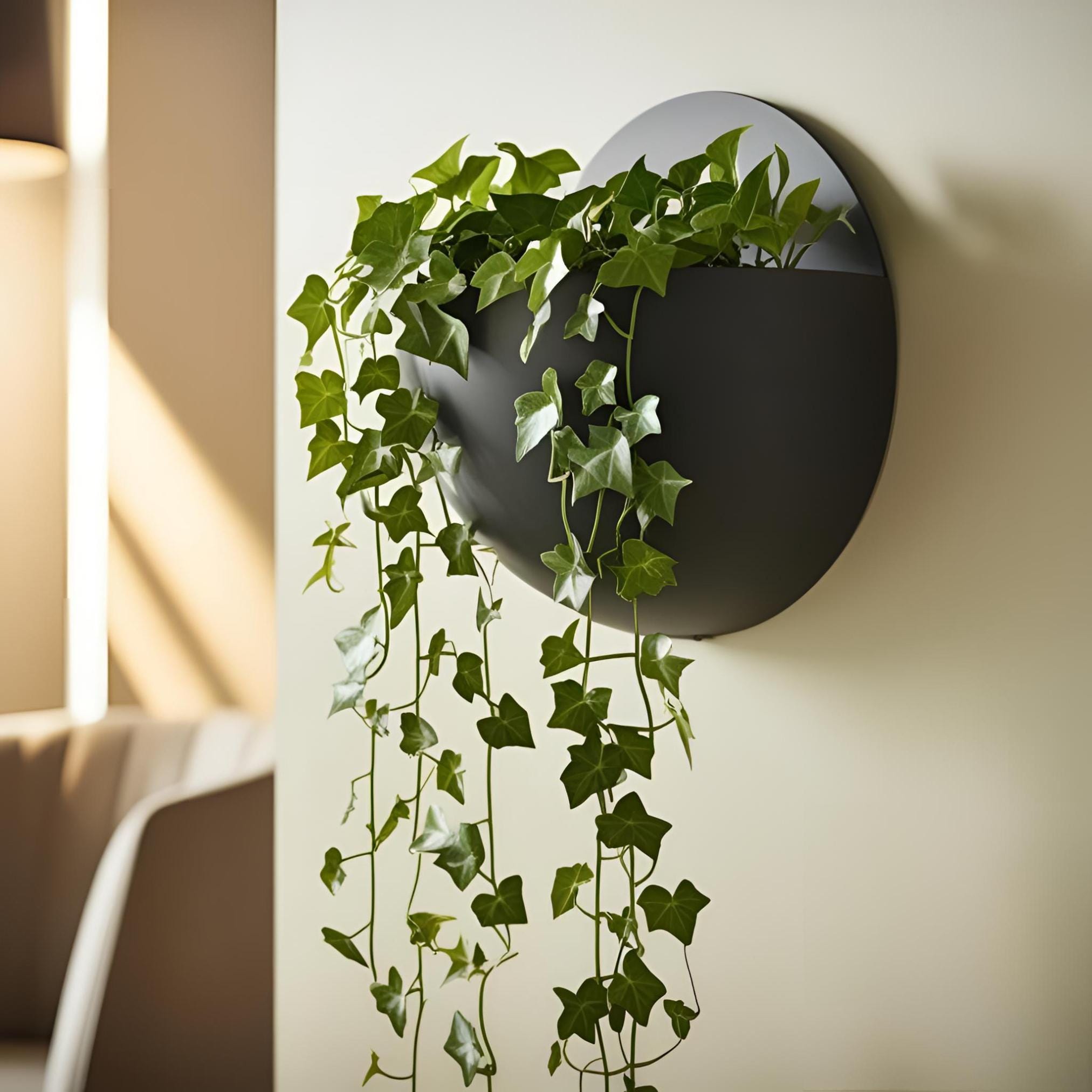 Modern Wall Planter: 3D Printed PLA Semi - Sphere - HaloPod Design - PashmationIndoor Planters