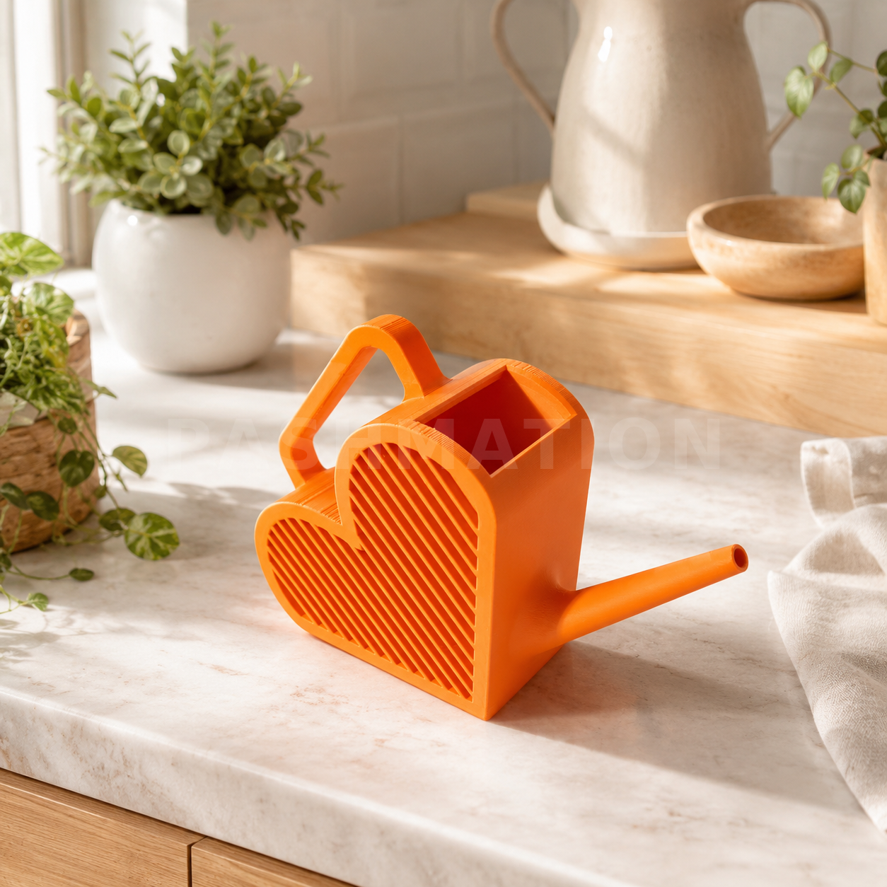 Heart-Shaped Watering Can | Figural Mini Plant Care Pot