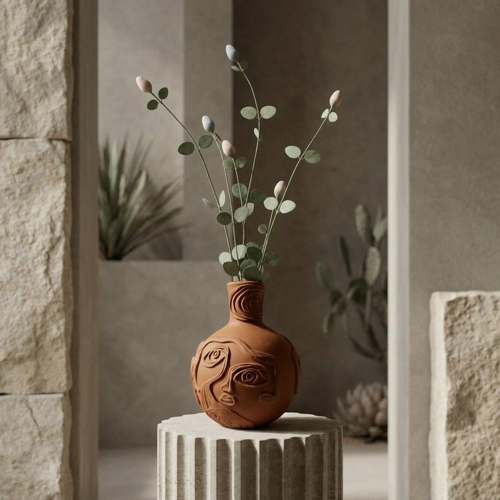 Picasso’s Faces Inspired Flower Vase for Art Lovers - PashmationVases