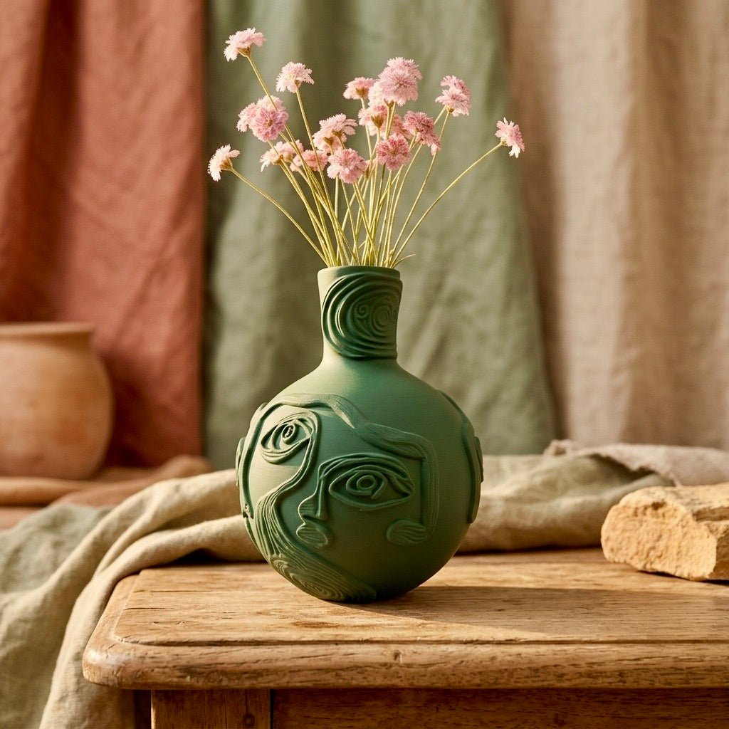 Picasso’s Faces Inspired Flower Vase for Art Lovers - PashmationVases