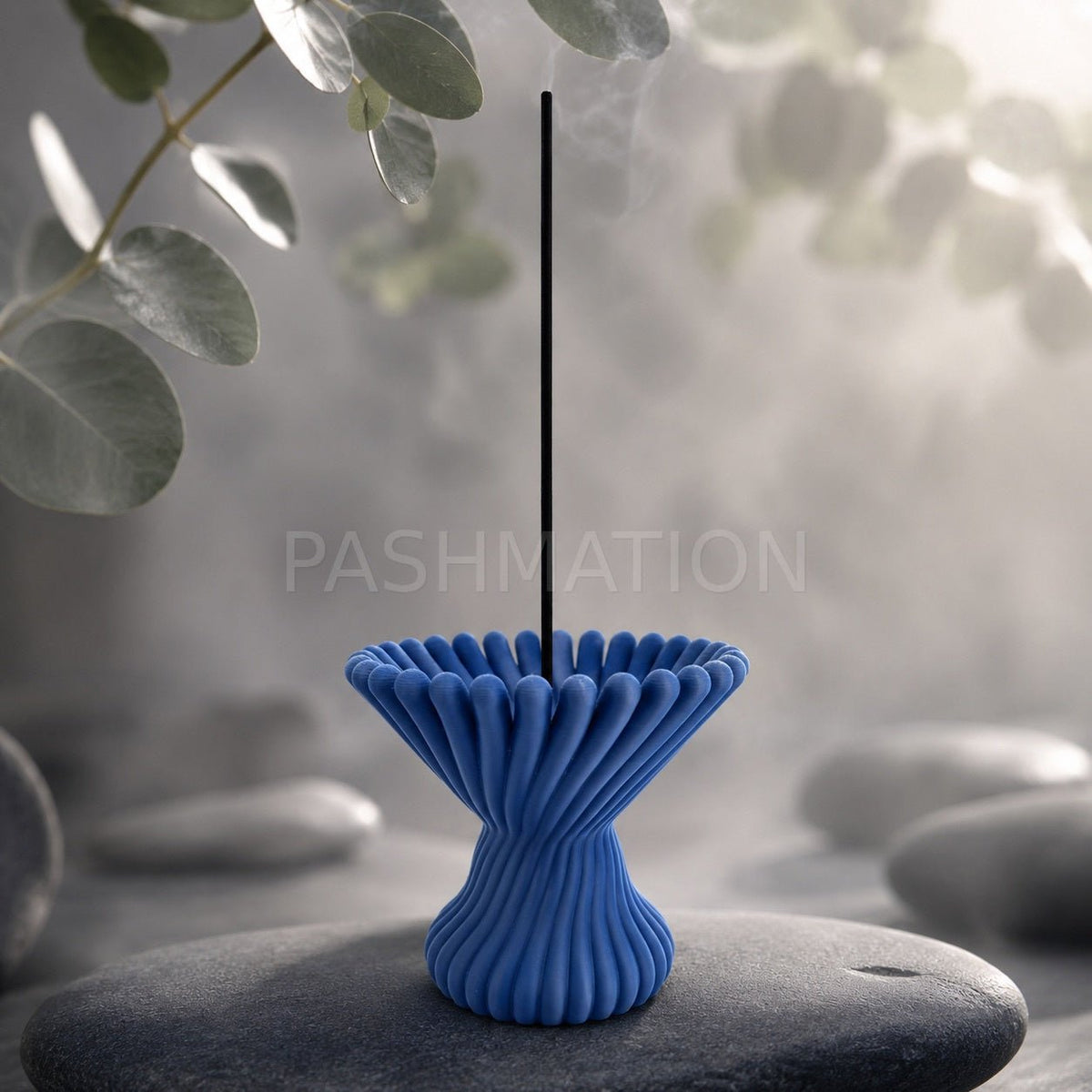Pleated Lotus Flame Incense Holder | Zen Meditation Decor Aromatherapy Burner with Ash Catcher Tray by Pashmation