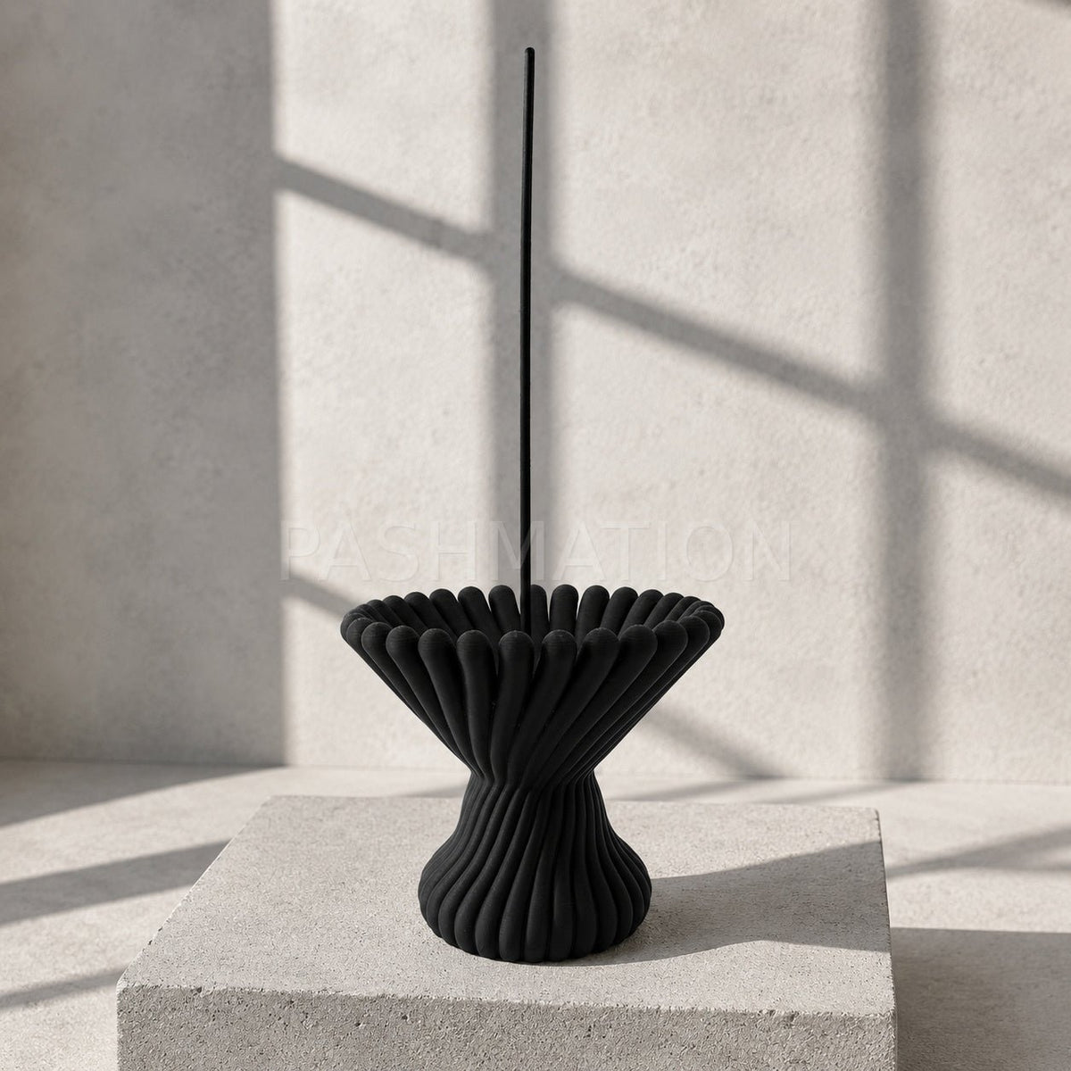 Pleated Lotus Flame Incense Holder | Zen Meditation Decor Aromatherapy Burner with Ash Catcher Tray by Pashmation