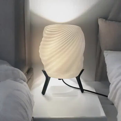 Ripple Glow Sculptural Table Lamp - Modern Ambient LED Lighting for Bedroom Office Contemporary Home Decor