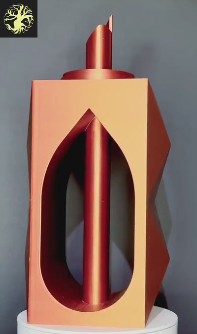 Modern Geometric Vase: Bold Architectural Polymer Decor