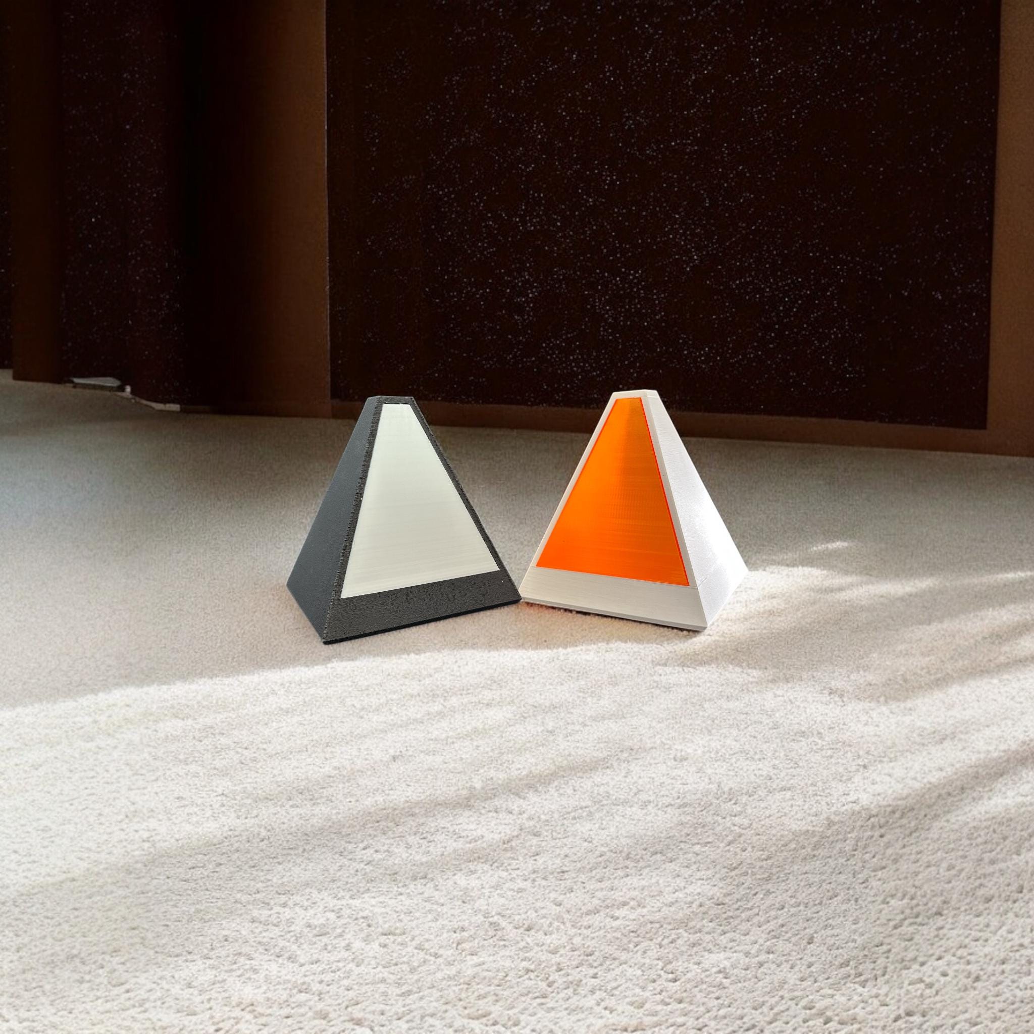 Pyramid Silhouette Vase | Translucent Dual Wall Design | Modern Decorative Piece - PashmationVases