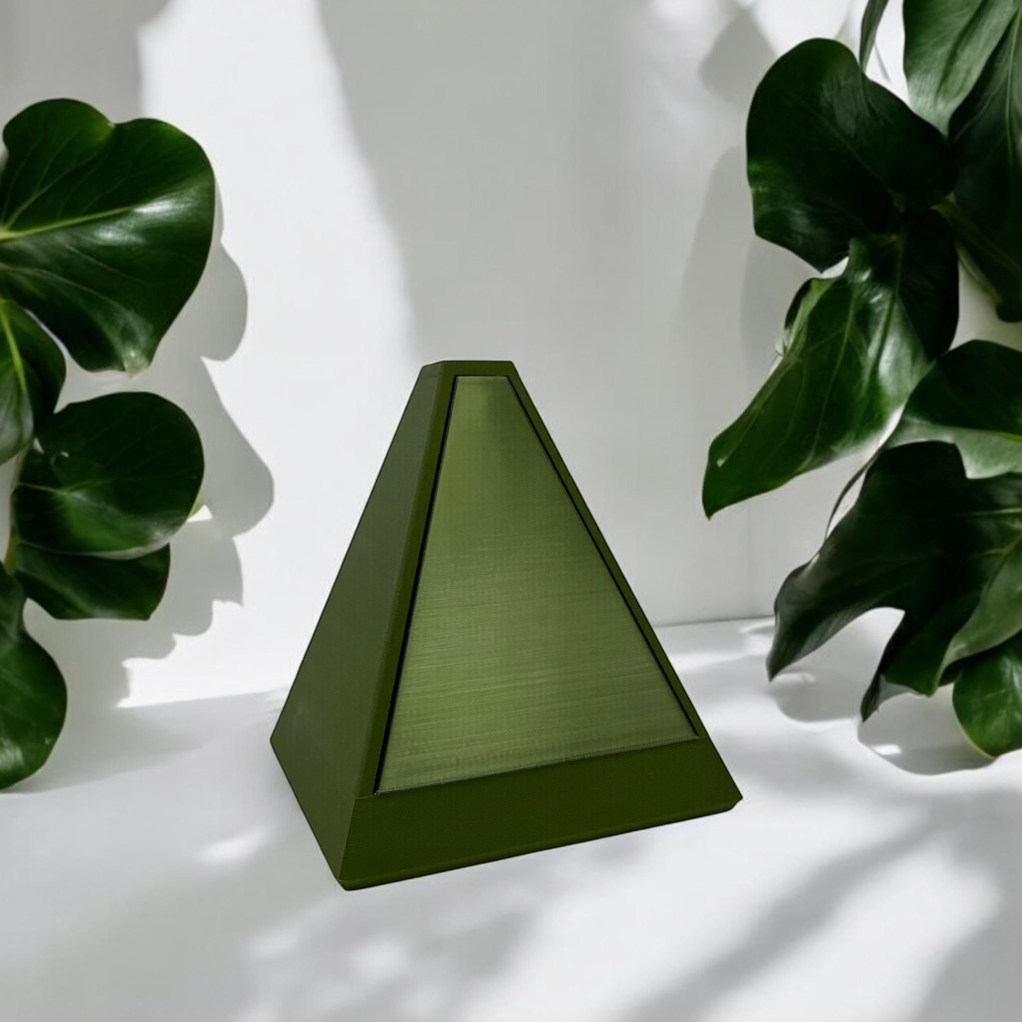 Pyramid Silhouette Vase | Translucent Dual Wall Design | Modern Decorative Piece - PashmationVases