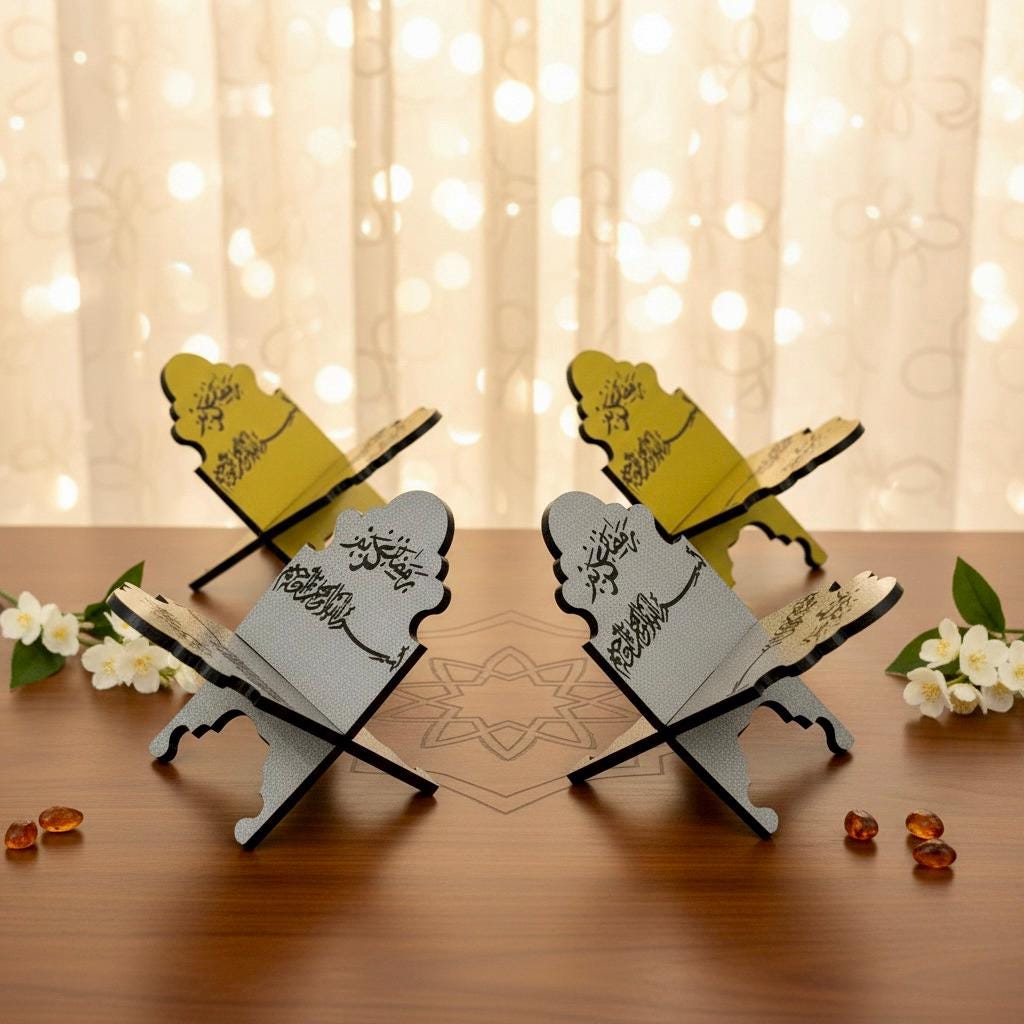Ramadan date holders mixed gold and silver – engraved acrylic iftar table decor