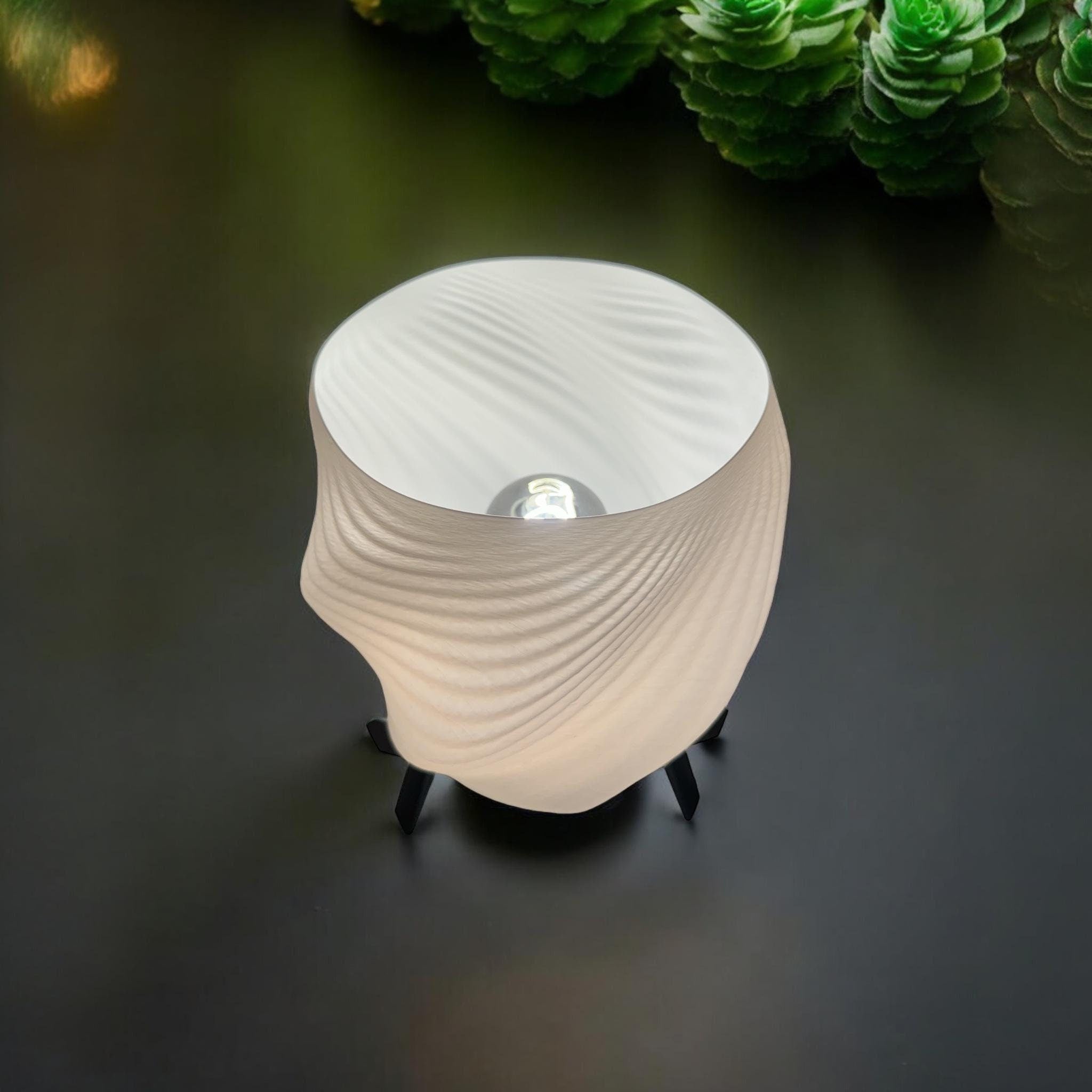 Ripple Glow Sculptural Table Lamp - Modern Ambient LED Lighting for Bedroom Office Contemporary Home Decor - Pashmation
